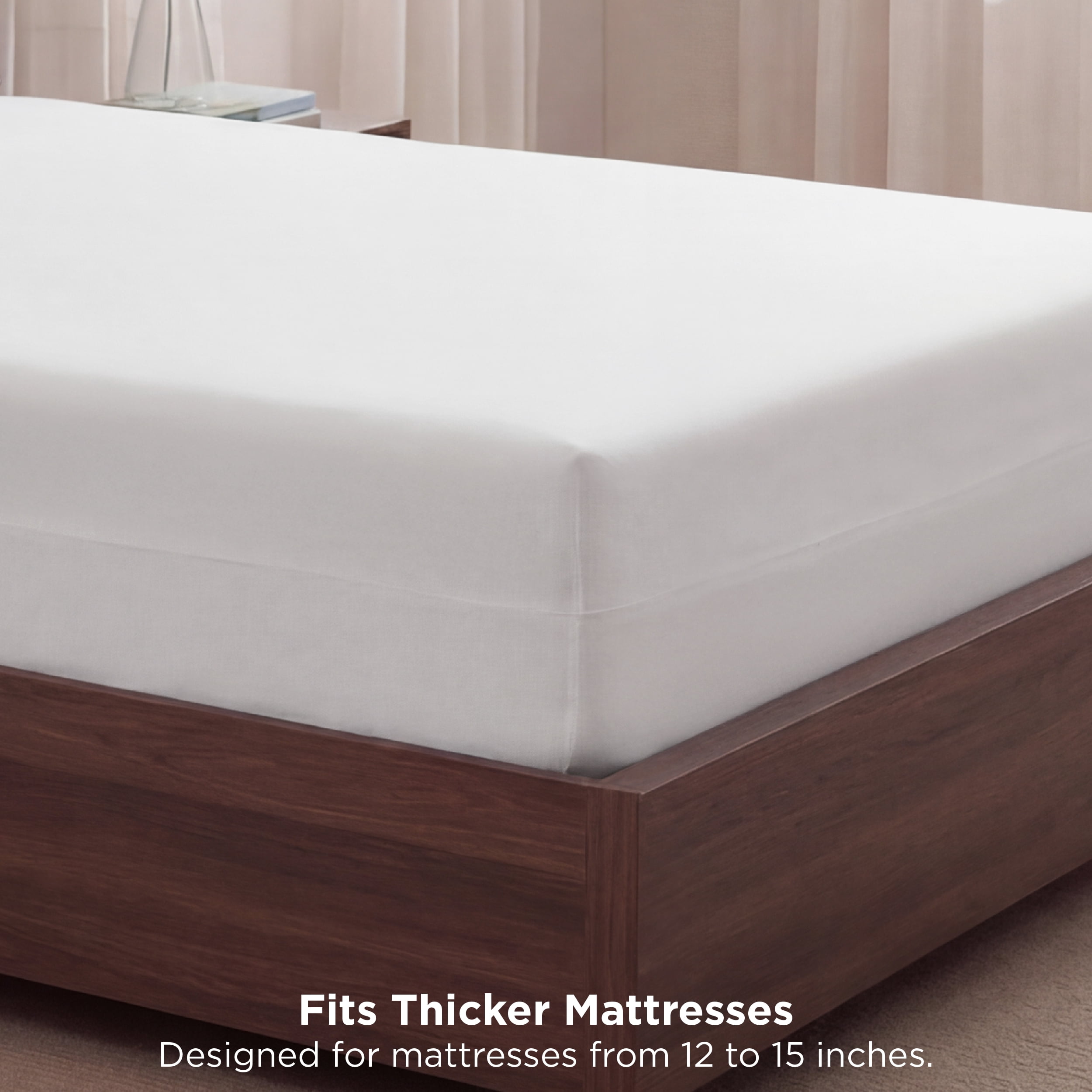 U by Bedsure Waterproof Mattress Protector, Six-Sided Zippered Encasement (White, Queen Size) kxis0
