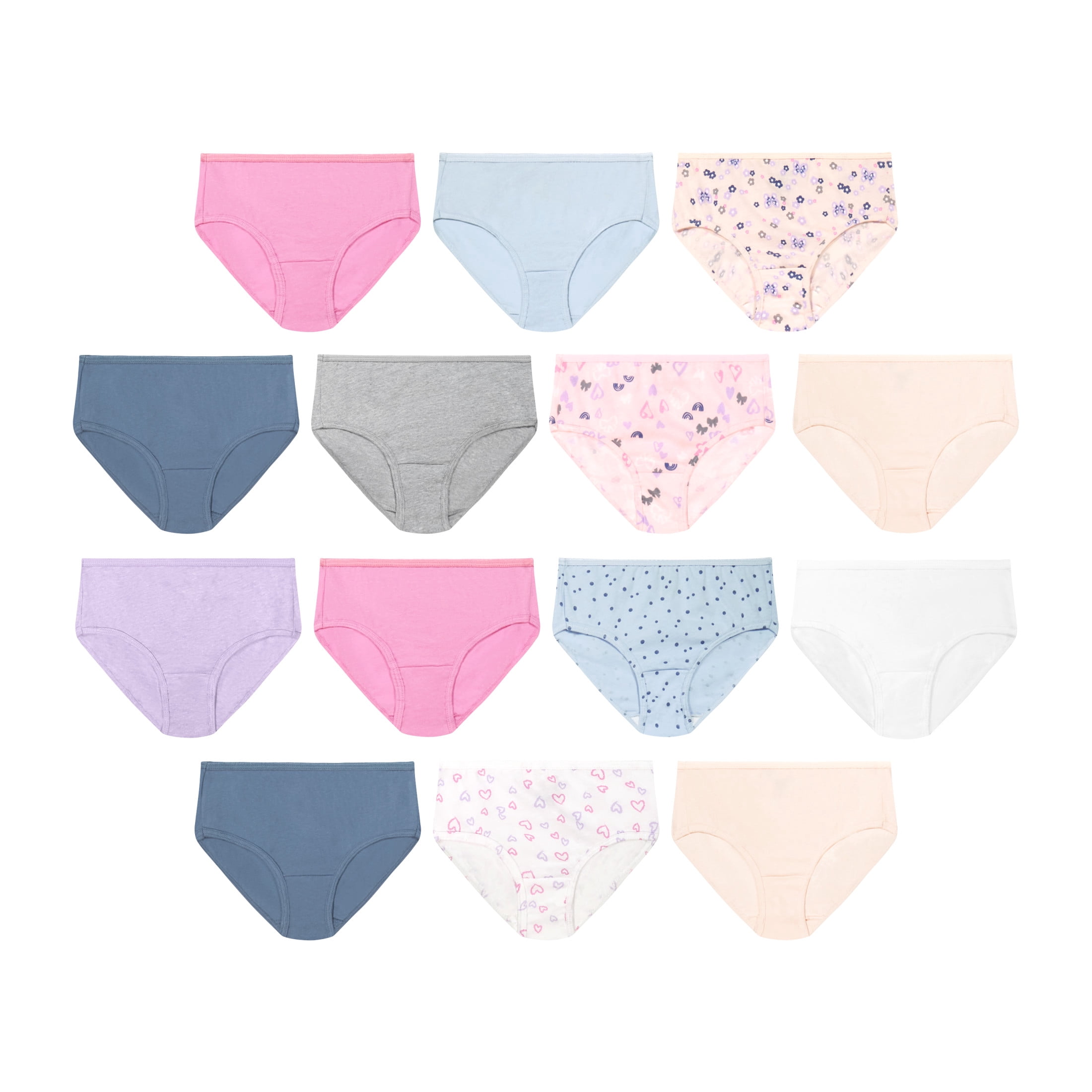 Hanes Girls Cotton Brief Underwear (Assorted Colors, 14-Pack) te19u - Image 5