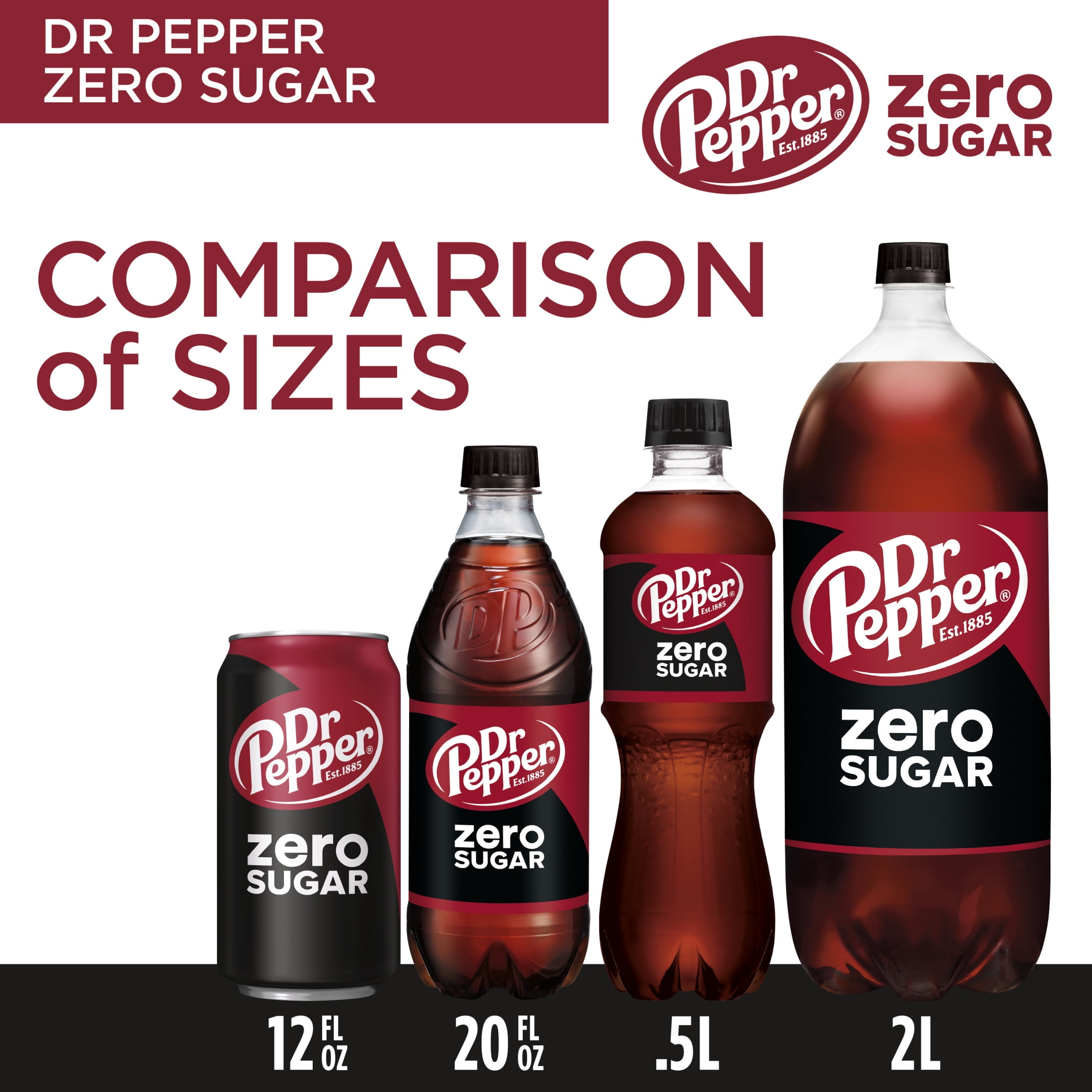 Dr. Pepper Zero Sugar Soda, Refreshing Carbonated Beverage (16.9 fl oz, 6 Pack) 5ugde