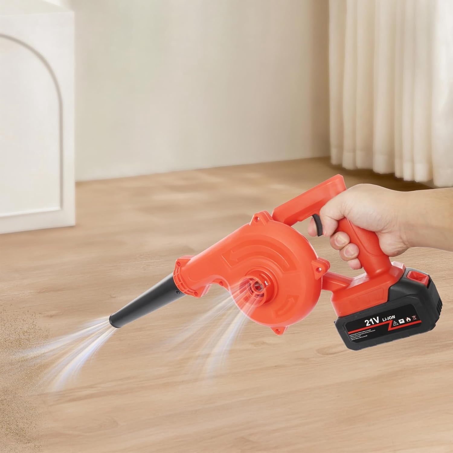 Dwellnix 2-in-1 Cordless Leaf Blower and Vacuum Cleaner (Black, 4.41 lb) i152n