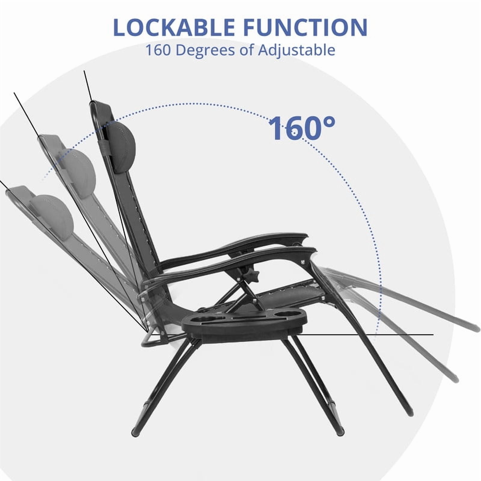 SIMENMAX Zero Gravity Reclining Lounge Chairs (Black, Set of 2) v0p75