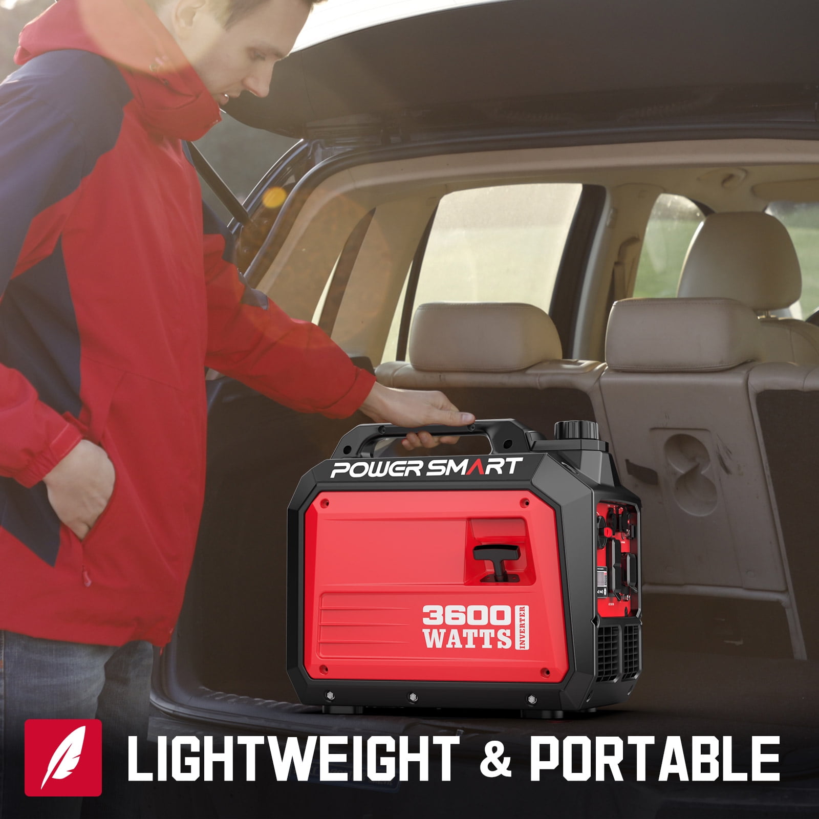 PowerSmart Portable Inverter Generator (3600W, Gas Powered, Quiet Operation, EPA Compliant) z5r1j