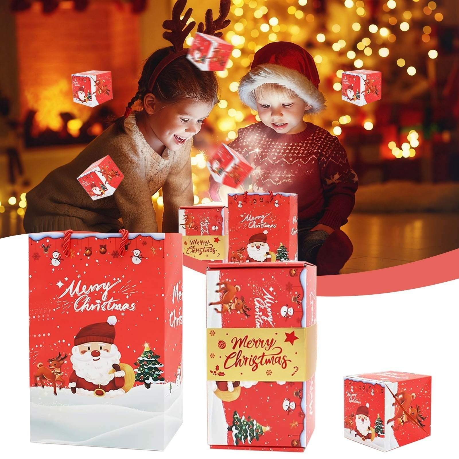 Boovnll DIY Explosion Gift Box with Bouncing Envelopes for Birthdays and Holidays (6 Bounces) qoti6