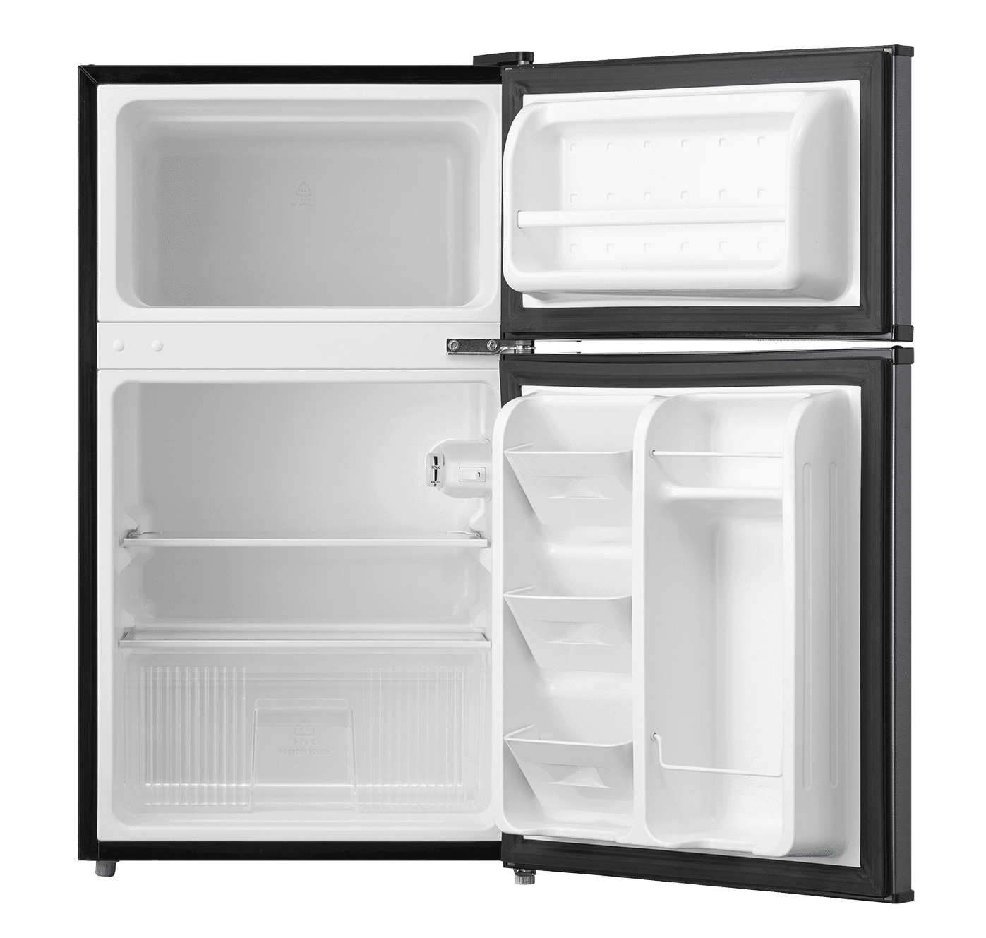 Arctic King 3.2 Cu Ft Two Door Mini Fridge with Freezer (Silver, 3.2 cu ft) d4hf4