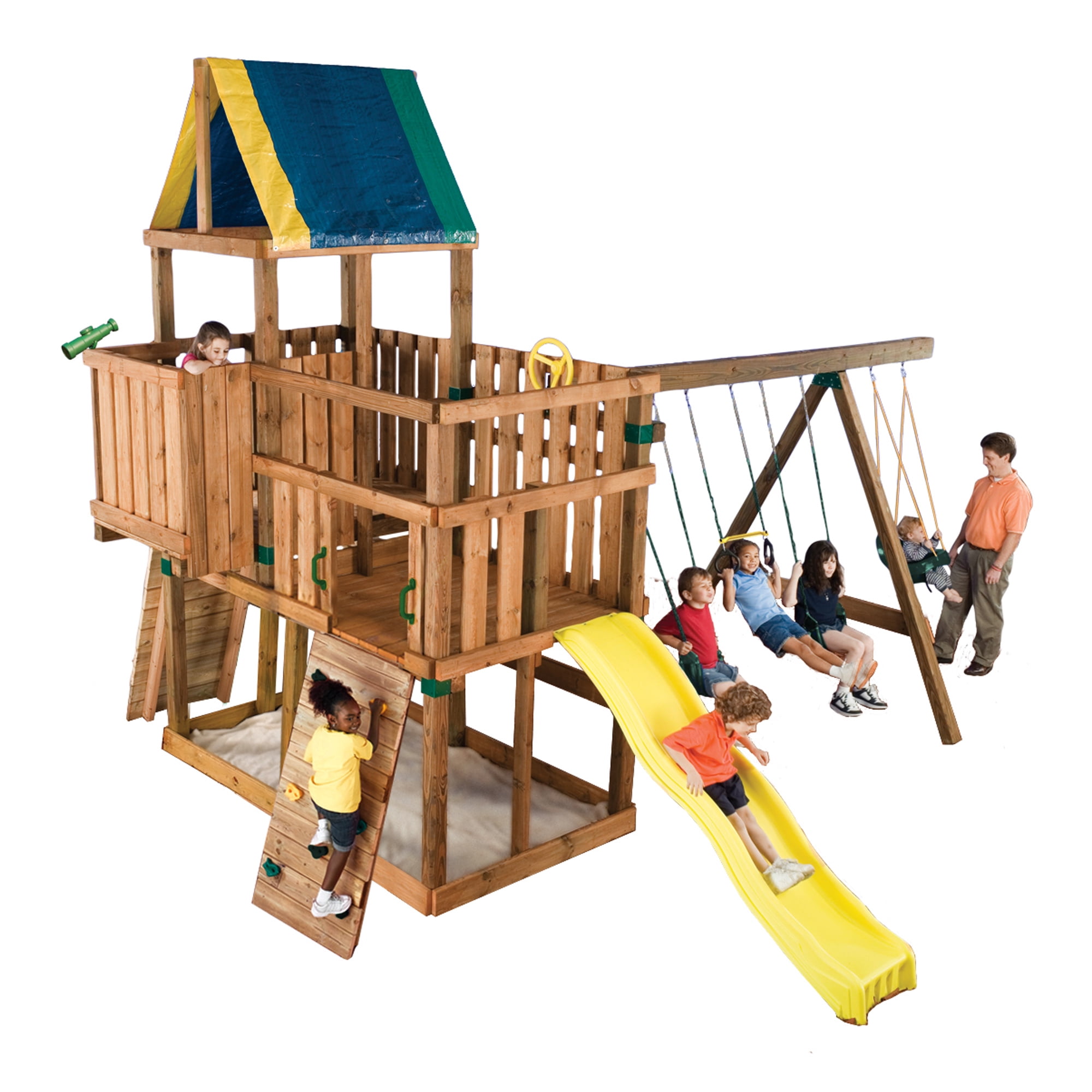 Swing-N-Slide Kodiak Swing Set Hardware Kit (DIY Outdoor Playset Components, 21.5 ft x 17 ft x 13 ft) 68wmn