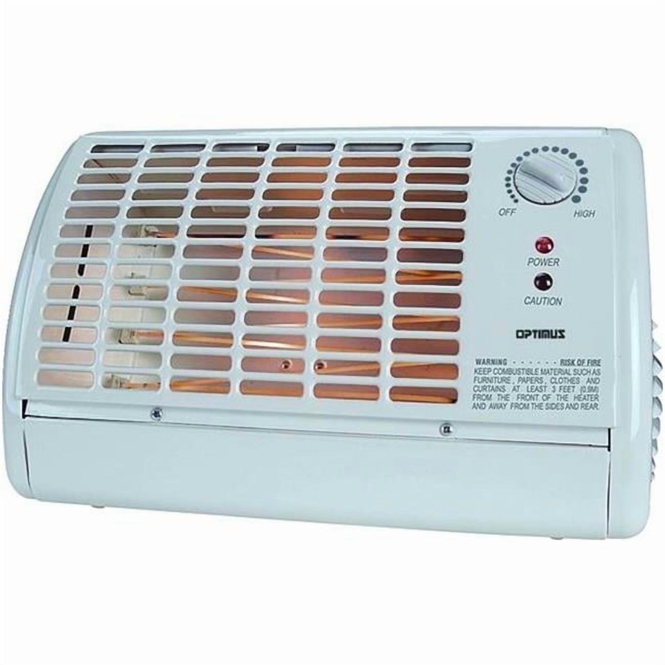 Swivel Portable Fan-Forced Radiant Heater with Adjustable Thermostat (White) c27a2