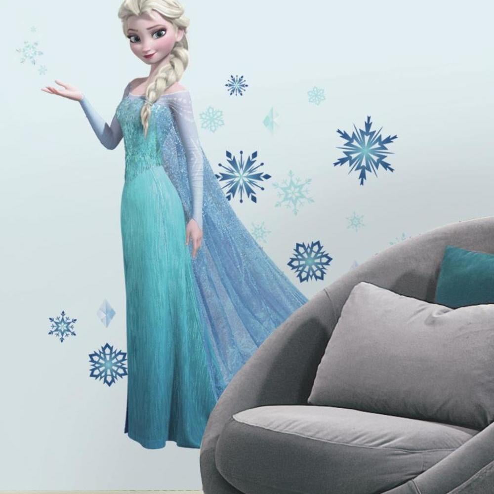 RoomMates Frozen Elsa Giant Wall Decals with Glitter (Blue, 48.75 in x 41.5 in) hy0lj