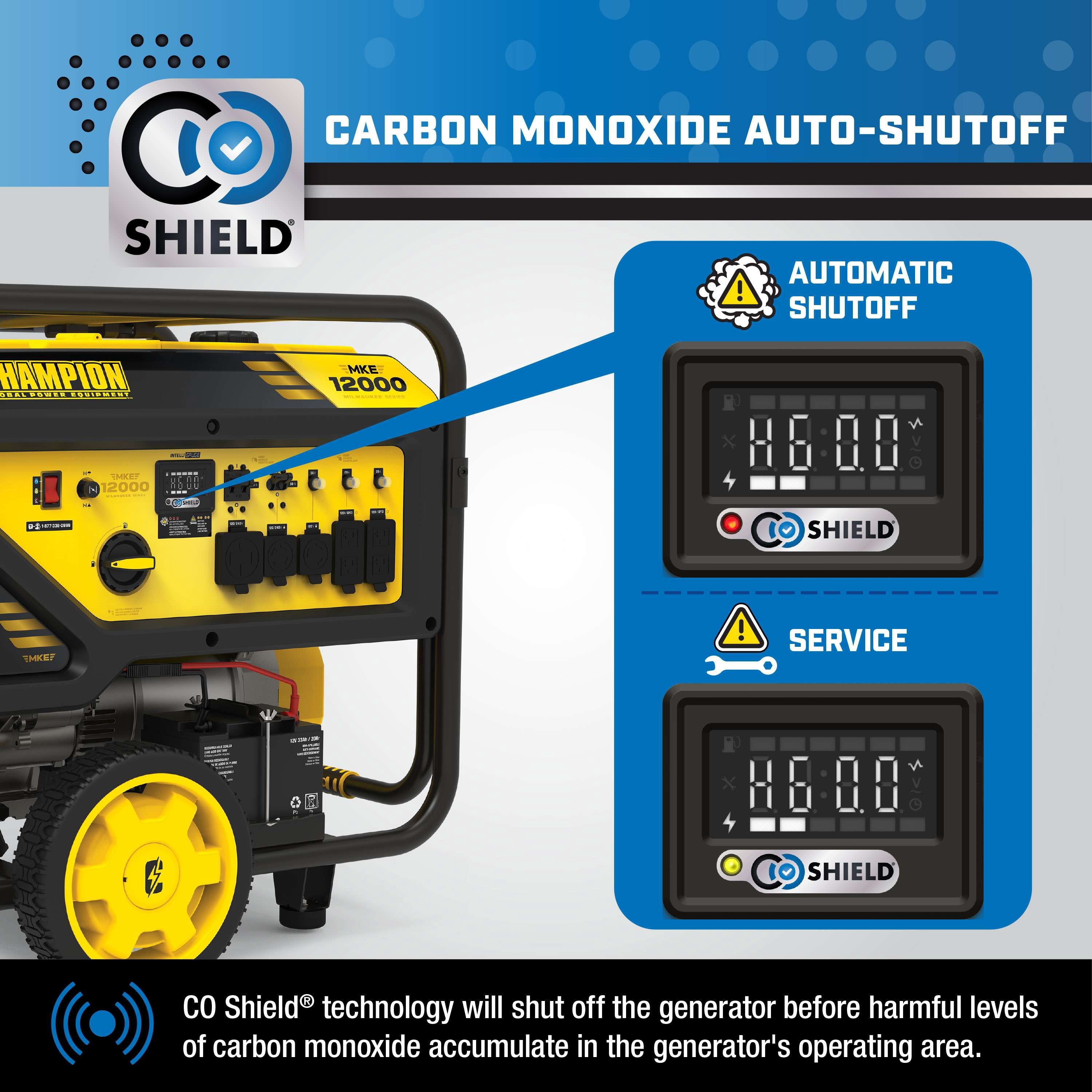 Champion 12,000-Watt Portable Home Backup Generator with Electric Start and CO Shield (15,000 Starting Watts) e1ujh