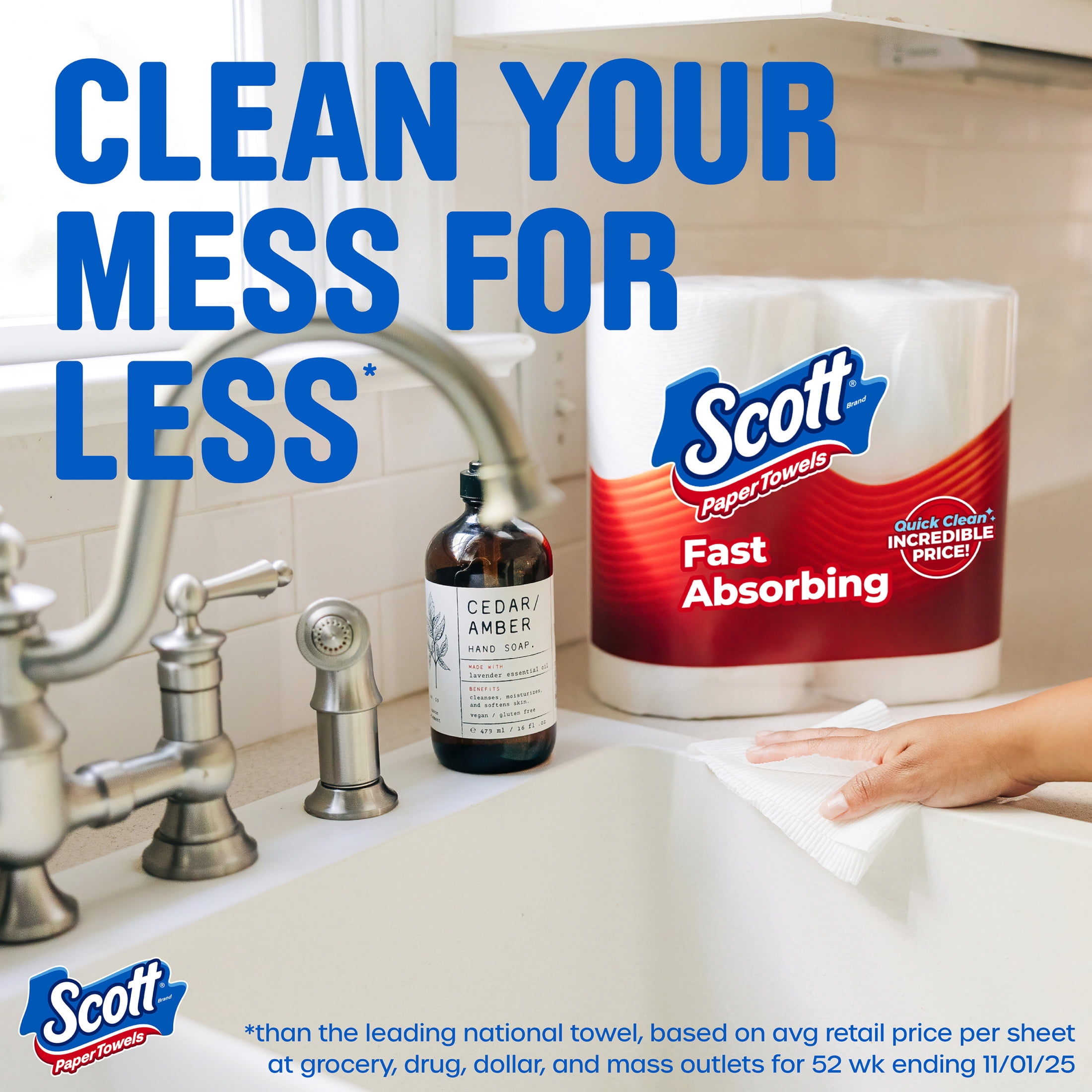 Scott Choose-A-Sheet Paper Towels (White, 12 Double Rolls) se0hc