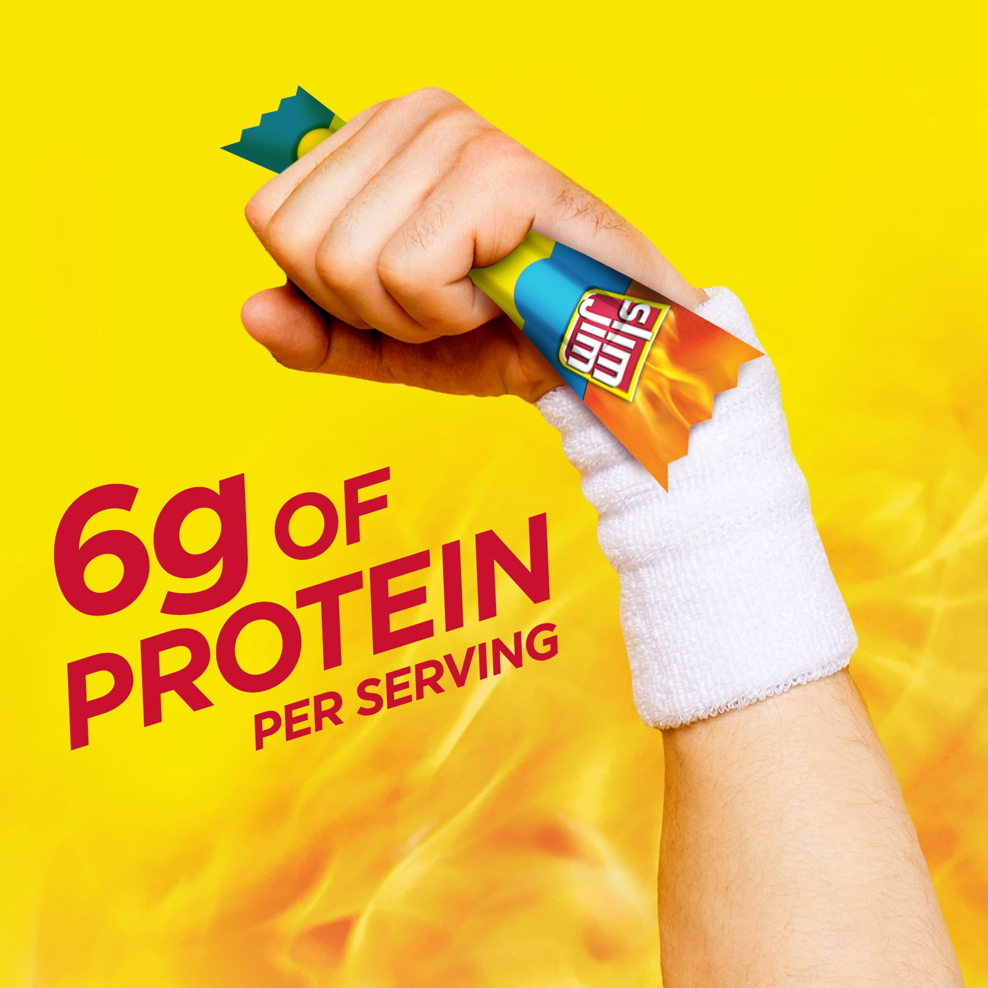 Slim Jim Smoked Meat Sticks, Mild Flavor, High Protein Snack (14 Count, 0.28 oz per stick) wsjag