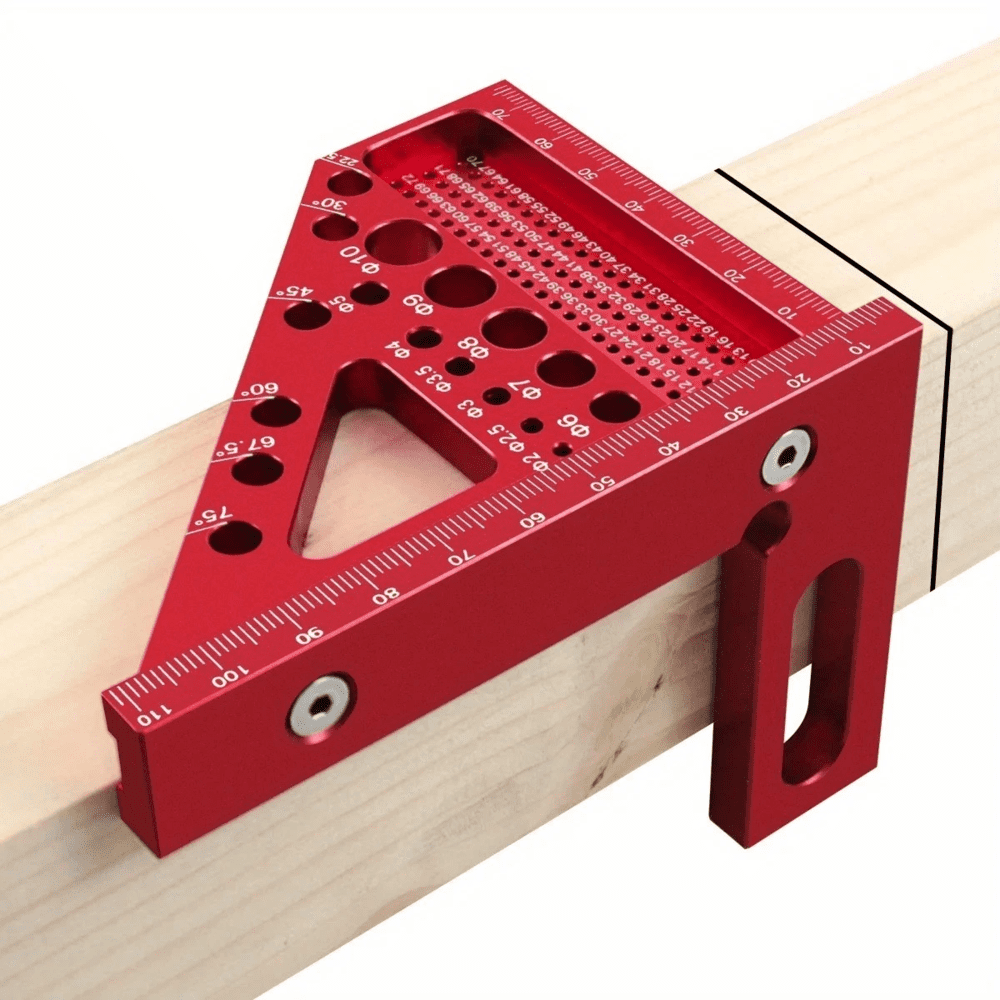 MAOKA Woodworking Square Protractor 3D Multi-Angle Measuring Ruler (Blue, 7.09 in x 7.87 in x 1.18 in) 31suu