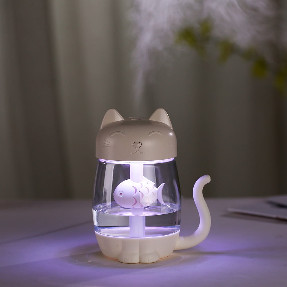 Yiyang Ultrasonic Air Humidifier 3-in-1 Aroma Diffuser with LED Light (White, 11.83 fl oz) gheqa