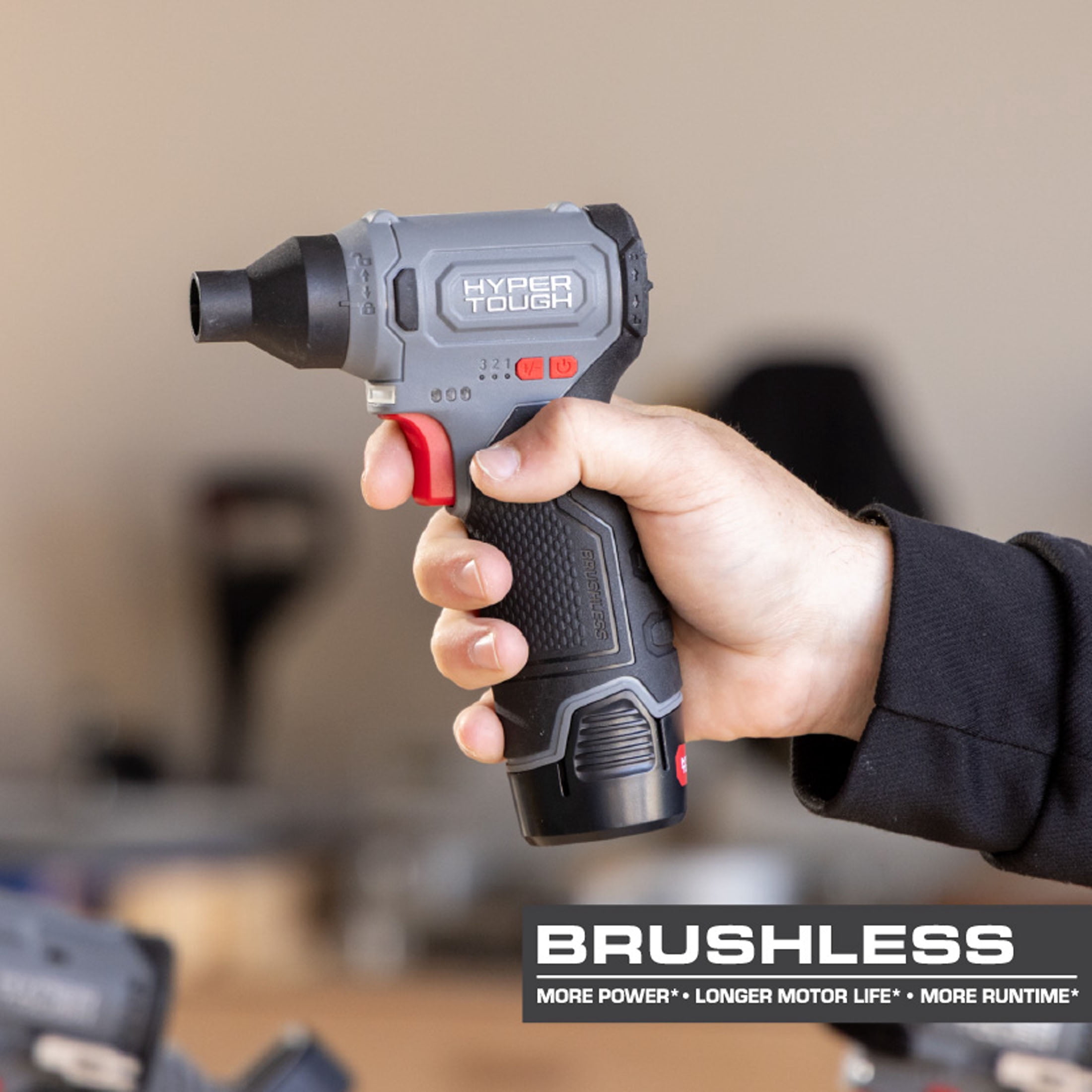 Hyper Tough 12V Cordless Leaf Blower with 180-MPH Airflow and 1.5Ah Lithium-Ion Battery (12V, 1.5Ah) sb54o