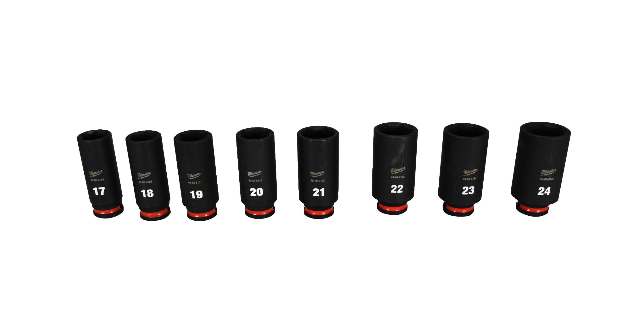 Milwaukee SHOCKWAVE 19-Piece 3/8 in Drive Metric Deep Well Impact Socket Set with PACKOUT Organizer (Black, 19-Piece) jrgl6