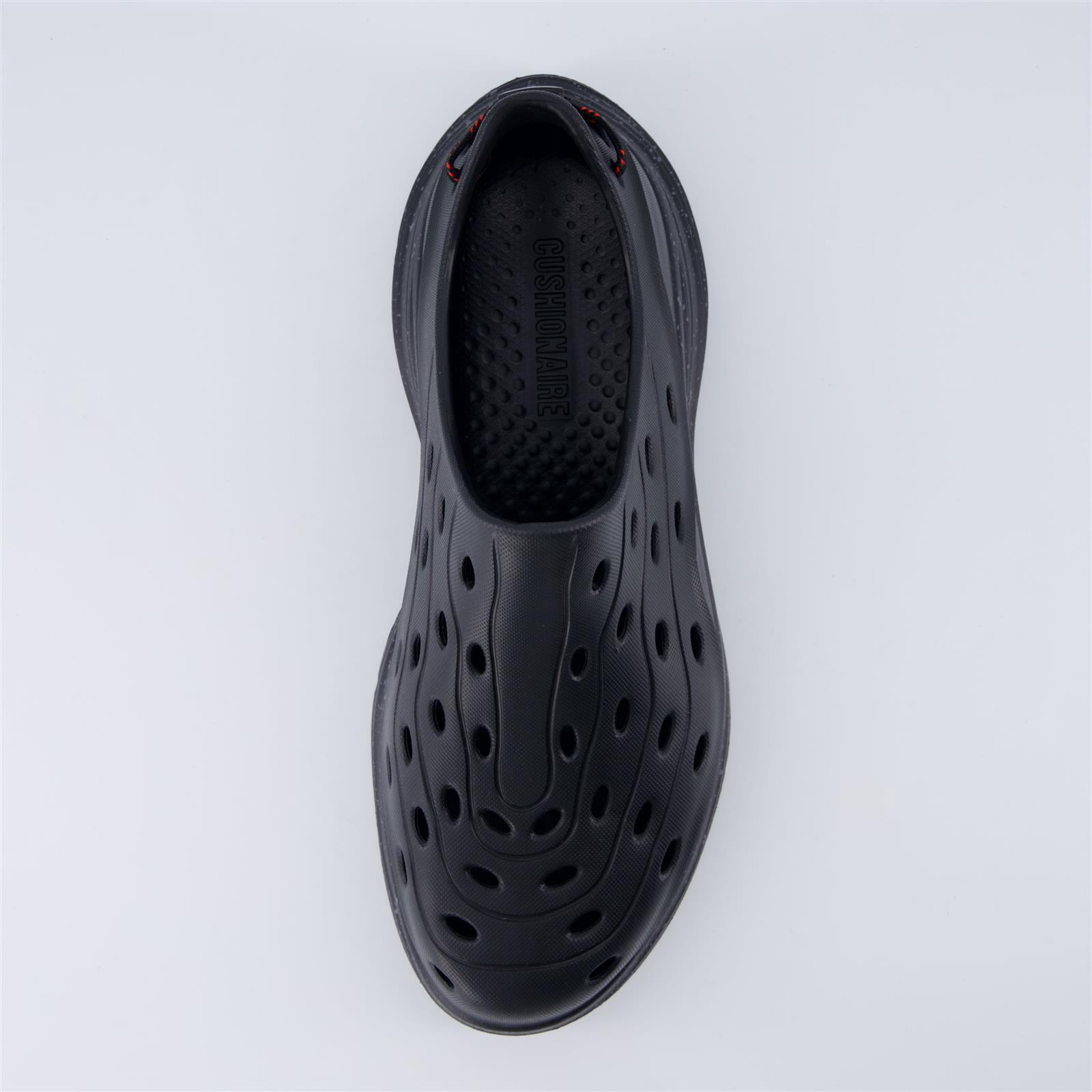 Cushionaire Fuel EVA Recovery Shoes for Men, Lightweight Waterproof Slip-On Sandals with Cushioned Footbed (Black) yyh4i