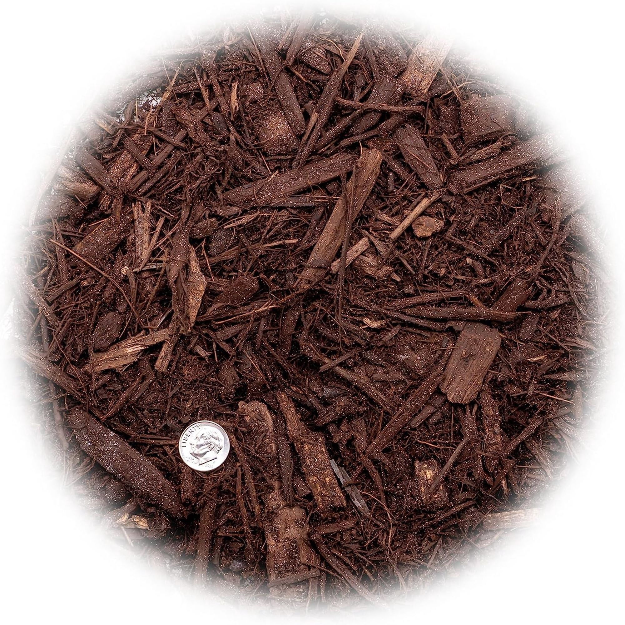 Gardenera Brown Mulch for Indoor and Outdoor Plants, Moisture-Retaining Garden Soil Cover (Brown, 3 Quarts) q3lxp
