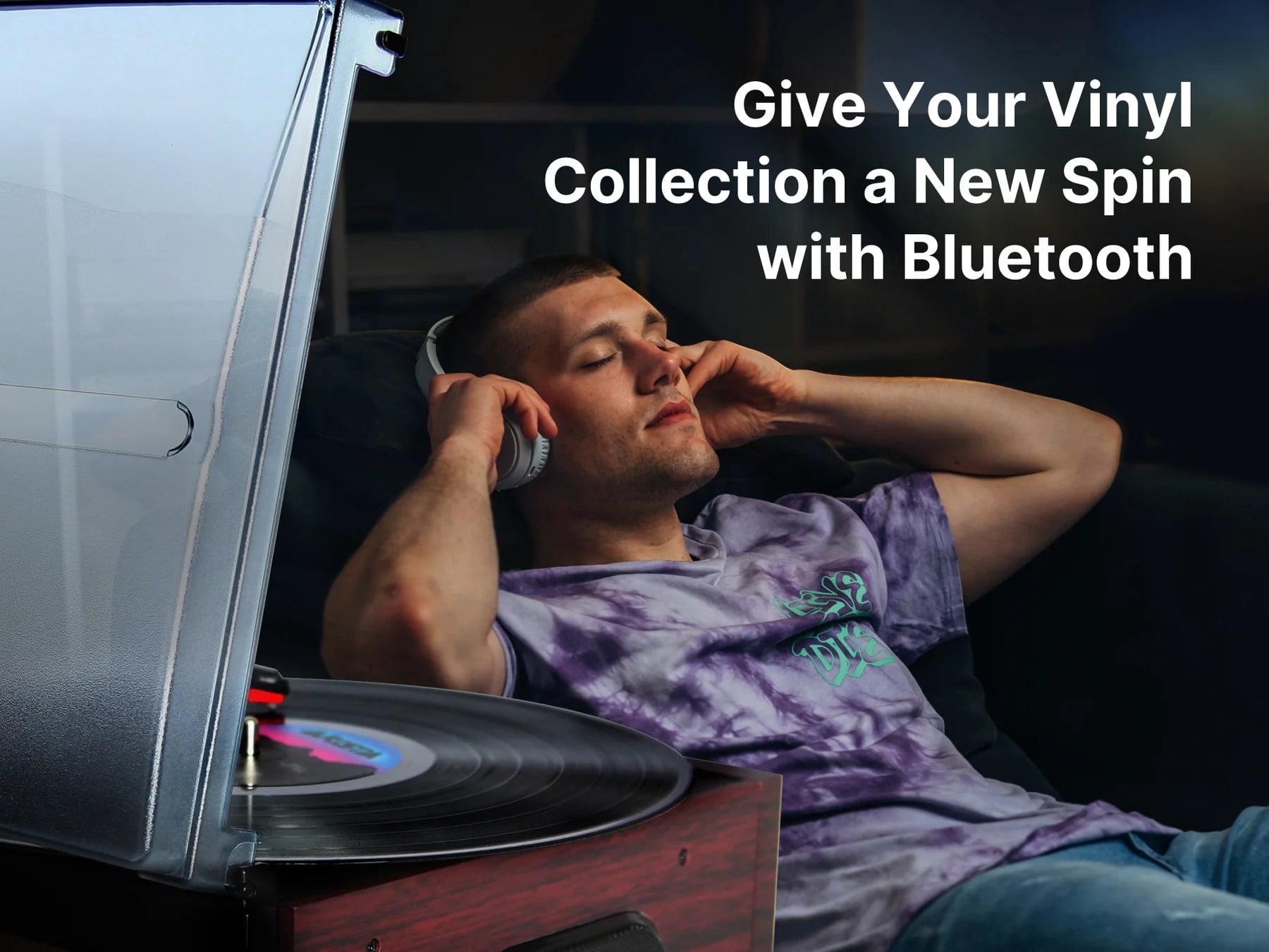 Victor Cosmopolitan 8-in-1 Turntable Music Center with 3-Speed Record Player, Bluetooth, and USB Recording (Brown, 1 Unit) sb4rb