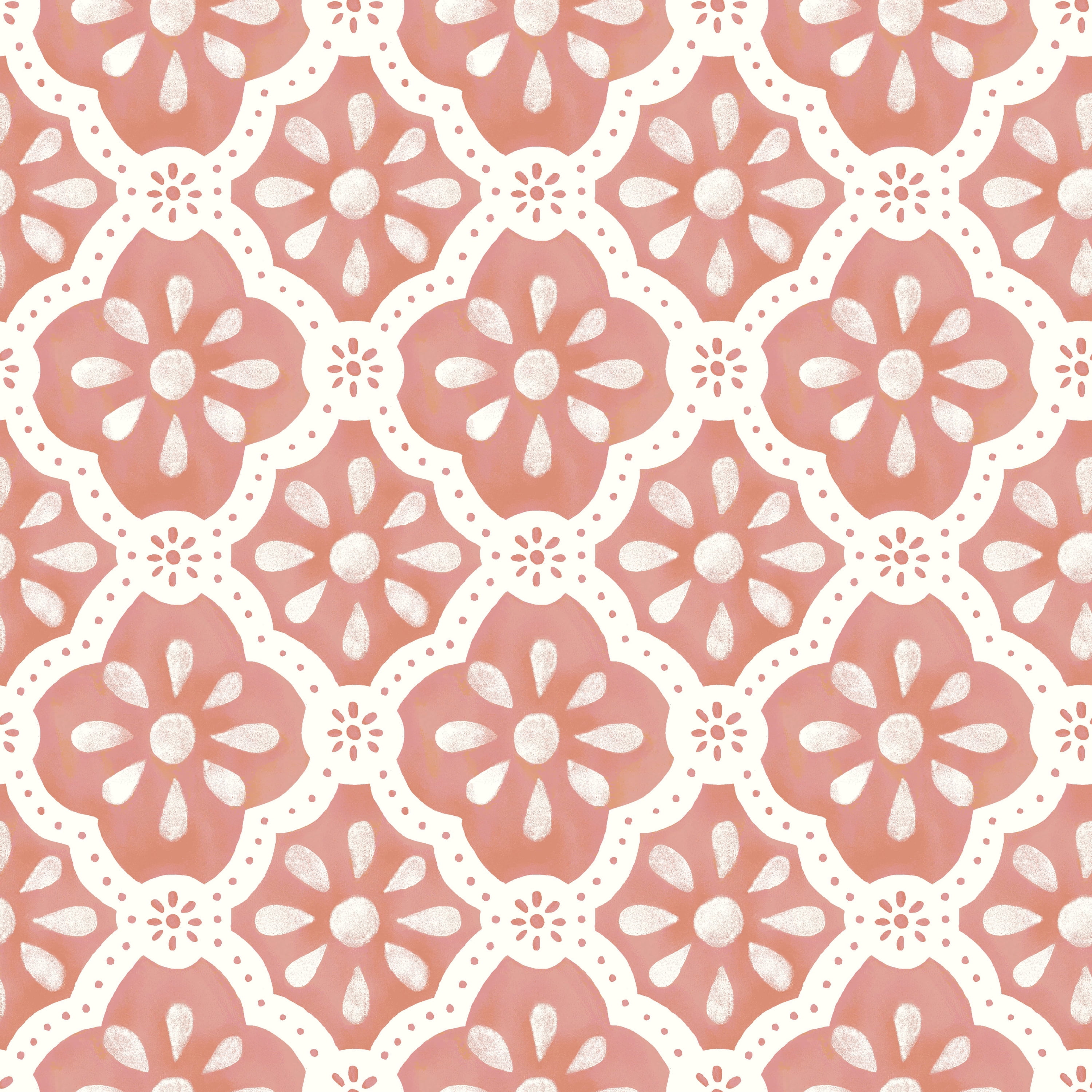 The Pioneer Woman Peel and Stick Wallpaper, Washy Trellis Pattern (Pink Salmon, 18 in x 18.86 ft) yuq33