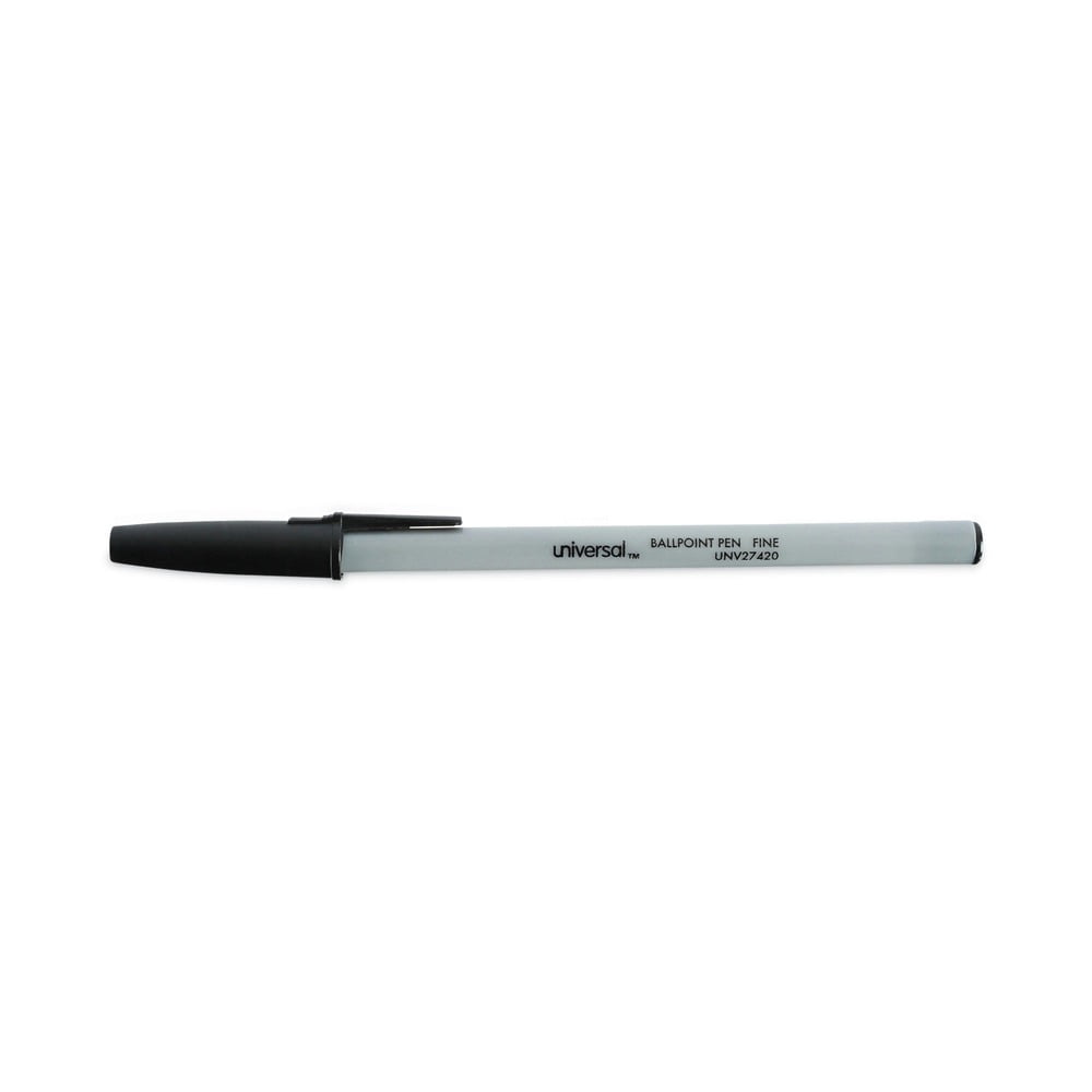 Universal Fine Point Ballpoint Pen Smooth Writing Office Supplies (Black, 12 Pack) i44ek