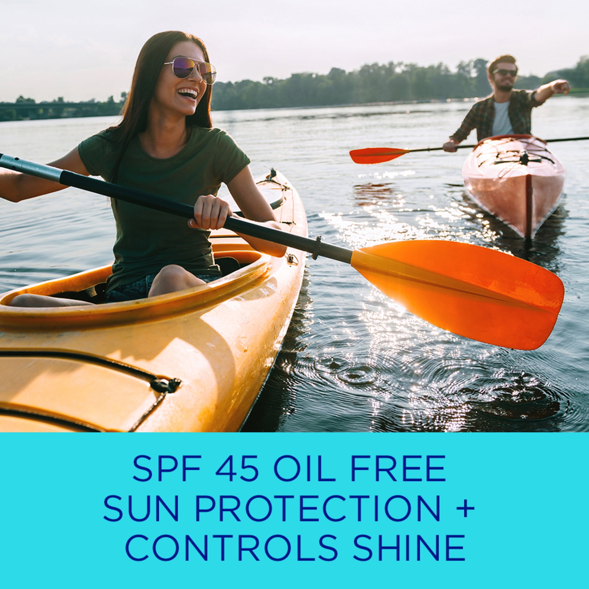Coppertone Oil Free Shine Control Face Sunscreen SPF 45 (Clear, 2.5 fl oz) 388ya