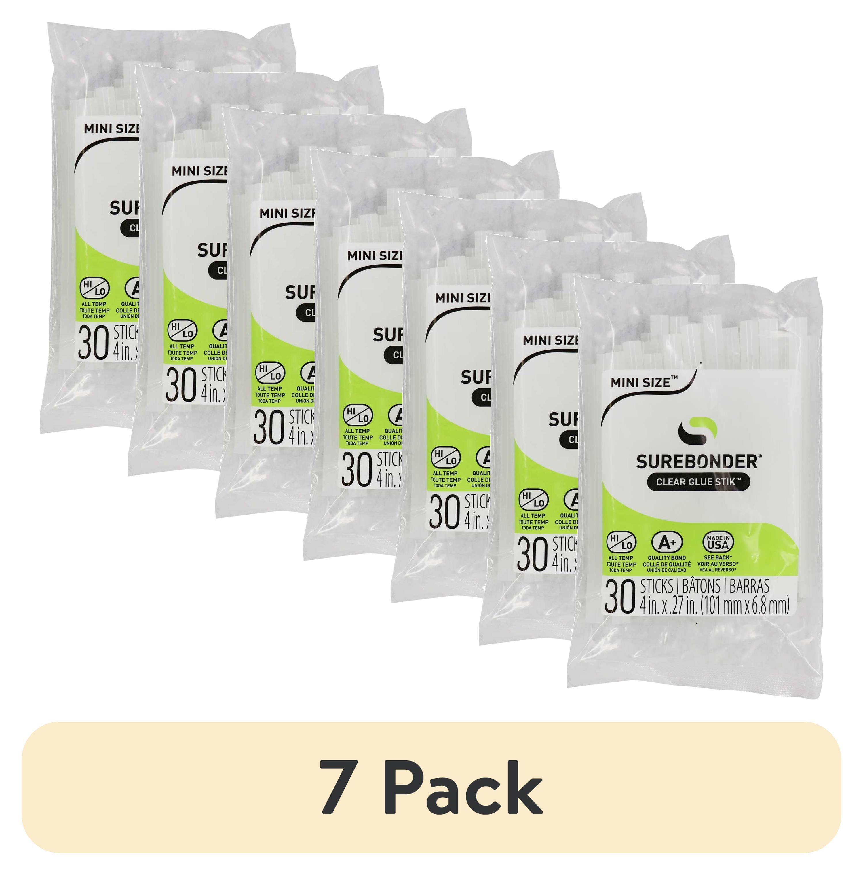 Surebonder All Purpose Mini Hot Melt Glue Sticks (Clear, 4 in Length, 0.27 in Diameter, 210 Pack) ukqxp