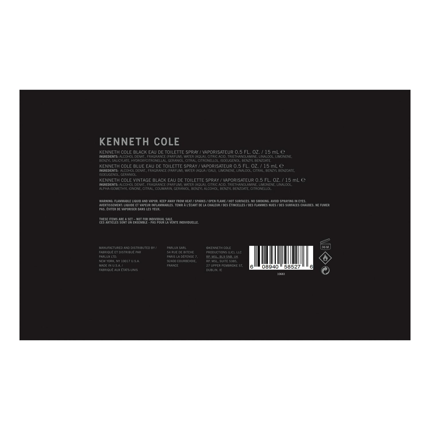 Kenneth Cole Men's Cologne Gift Set, Assorted Fragrance Collection (3 Pieces, 0.5 fl oz) y3gew