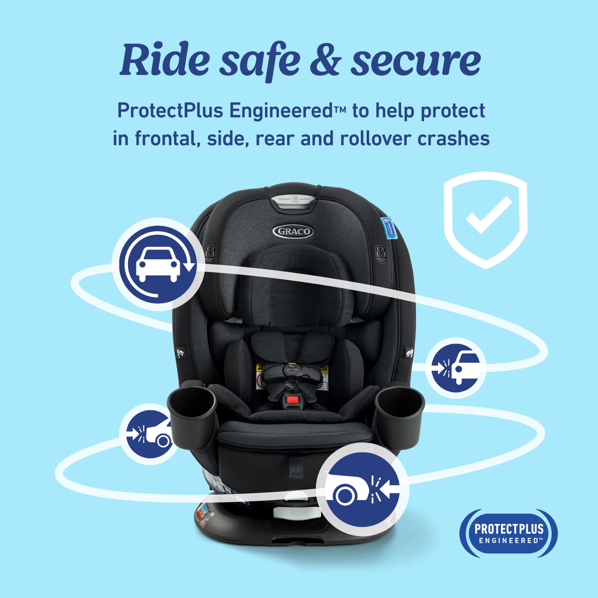 Graco Turn2Me 3-in-1 Rotating Car Seat (Black, 1 Count) dndwy
