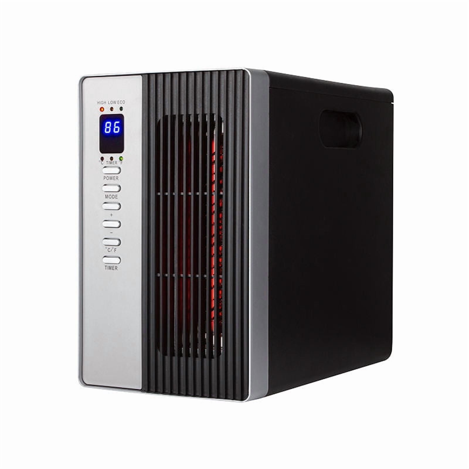Ecotronic Airchoice Electric Radiant Space Heater, Infrared Indoor Heater with Remote Control (Black, 1500W) 9dois