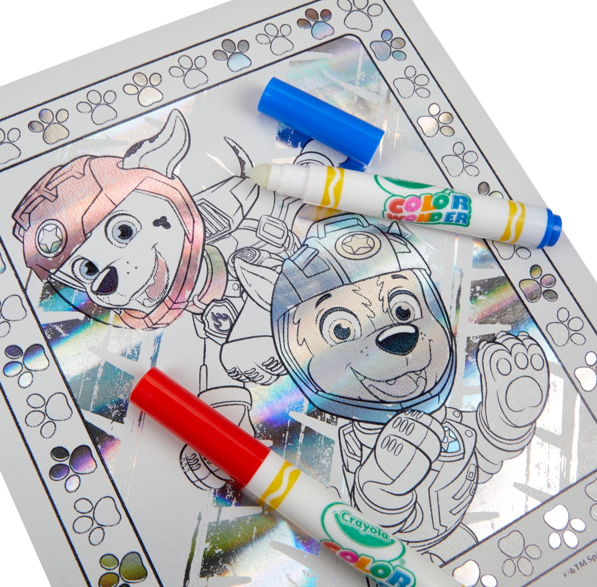 Crayola Paw Patrol Color Wonder Metallic Mess Free Coloring Set (12 Pages, 5 Markers) 6t7mt