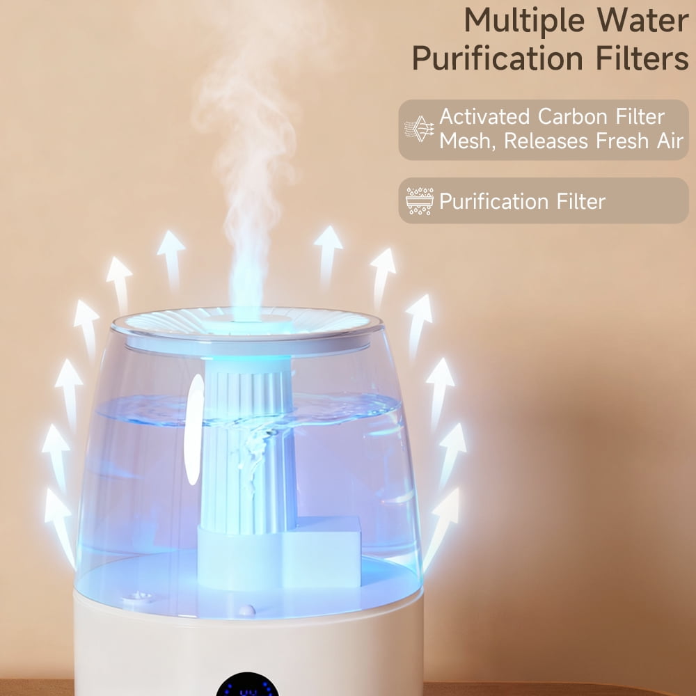 Topteng Cool Mist Humidifier for Bedroom and Large Room with Remote Control (White, 1.8 gal) 6xam9