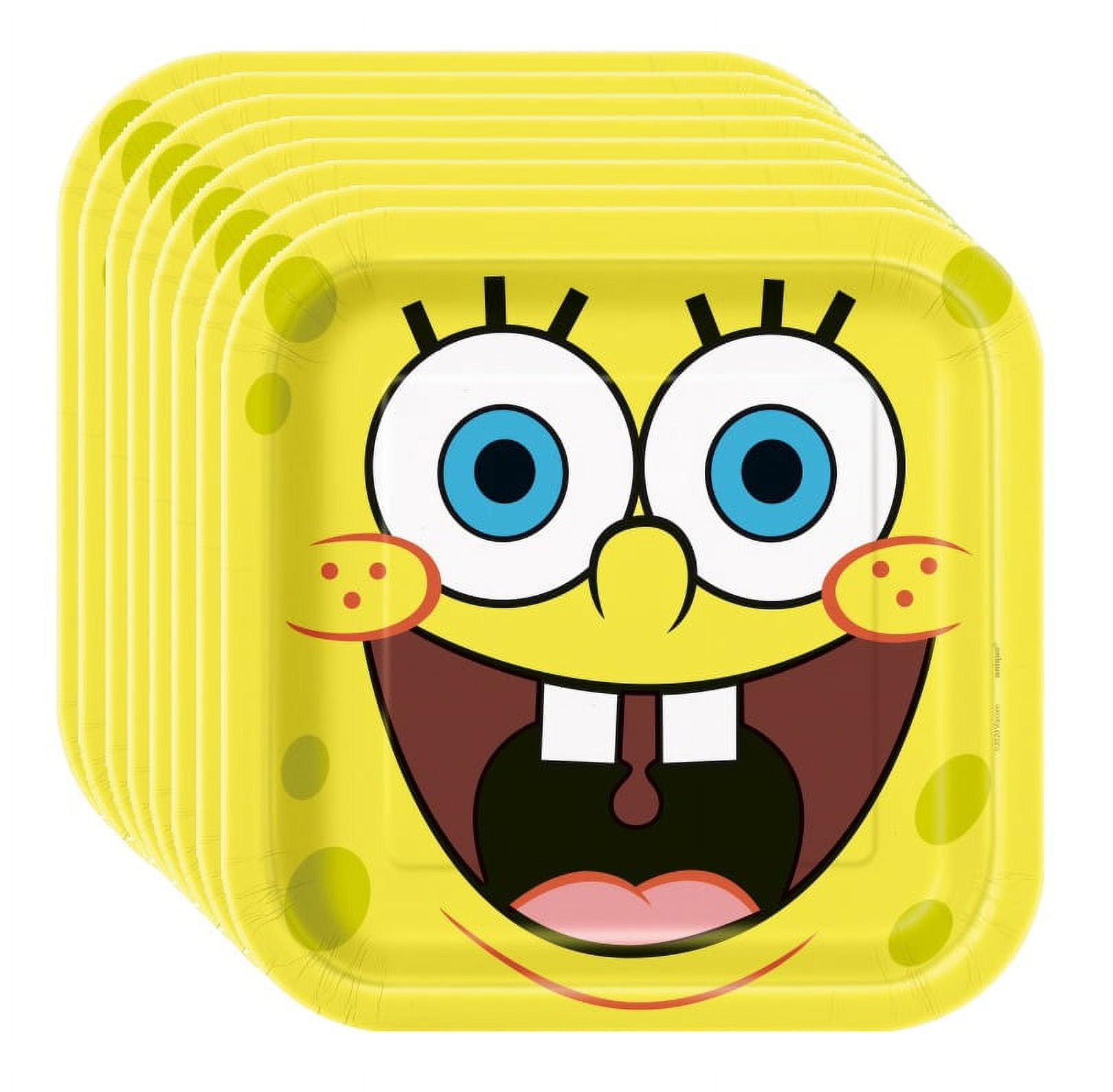 Unique Spongebob SquarePants Birthday Party Supplies Set (Multi-Color, 16-Piece Tableware Kit) l1usf