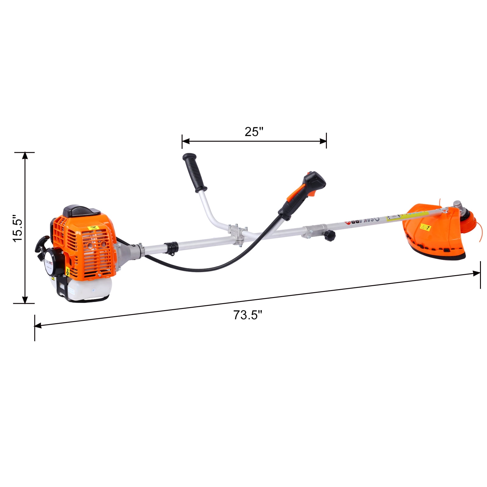 Donext 52cc Gas Weed Eater 2-in-1 String Trimmer and Brush Cutter with Shoulder Strap (Orange, 18 in) rsrp0