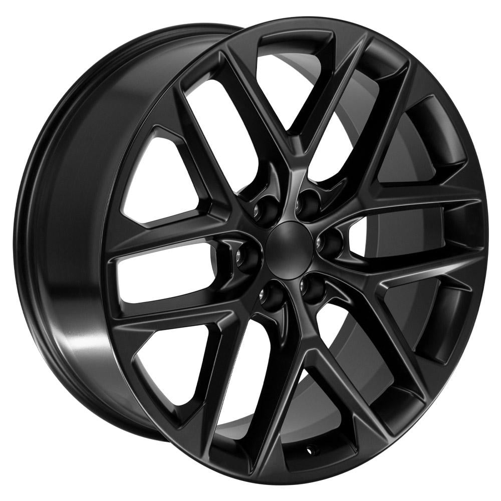 OE Wheels CV62 Replacement Rim for Silverado 1500 (Satin Black, 24x10 in) lwce4