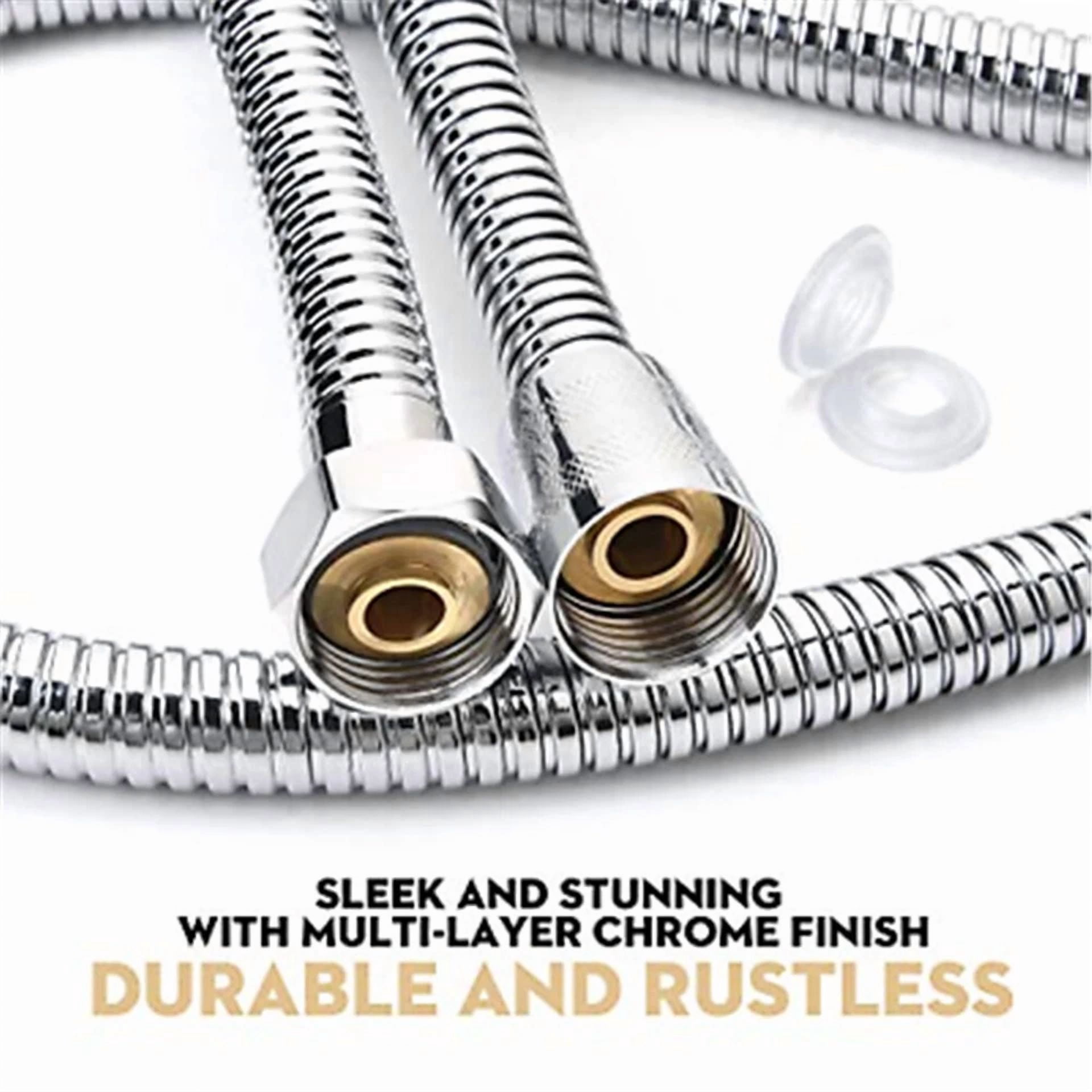 KLYNE Flexible Stainless Steel Shower Hose for Handheld Bathroom Fixtures (9.8 ft) 21b3h
