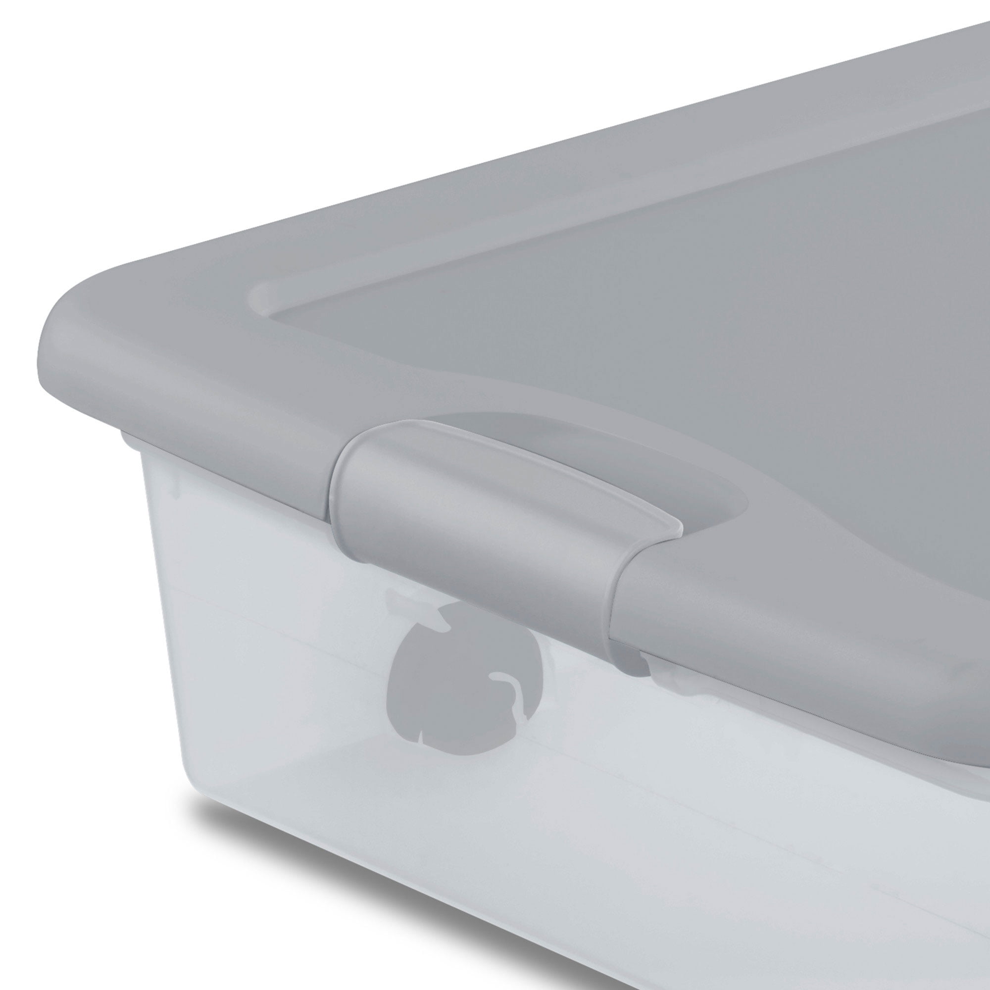 Sterilite 56 Qt Wheeled Under Bed Storage Container (Silver Tint, 12 Pack) 7okjw