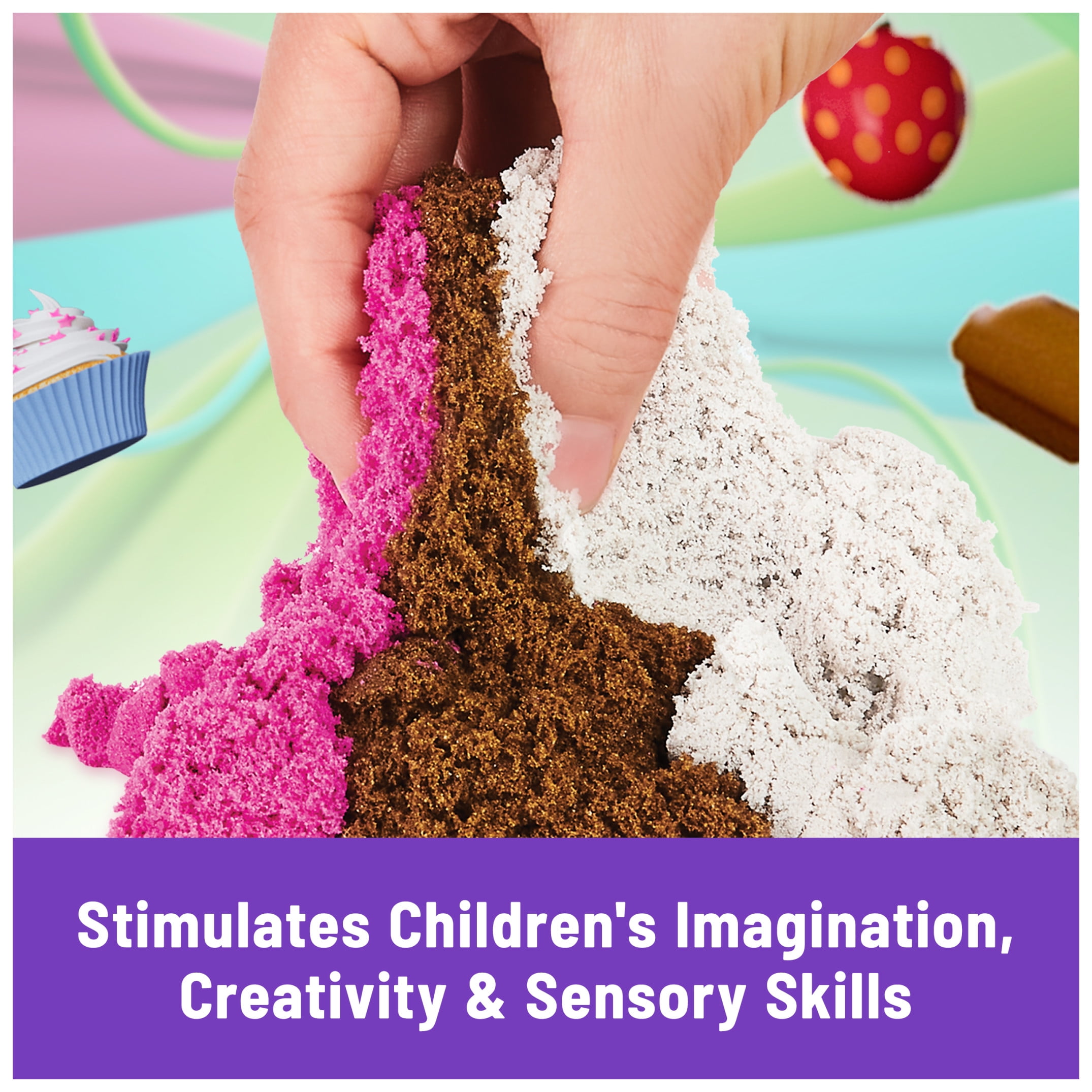 Kinetic Sand Scents Ice Cream Treats Playset (Multi-Color, 1 lb) onb57