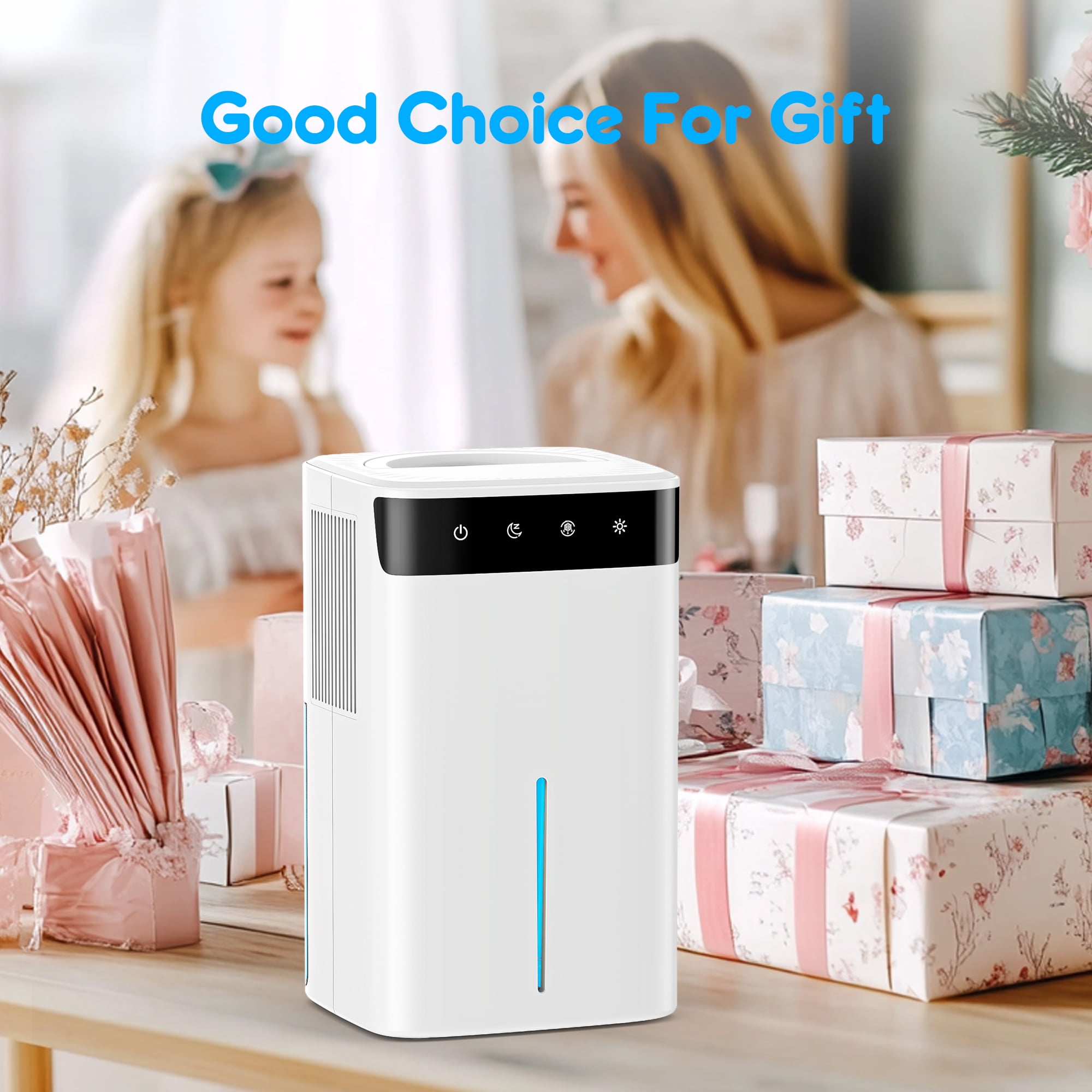 Aootek Electric Dehumidifier for Home, Ultra Quiet Portable Moisture Remover with LED Light (White, 100 fl oz) pmkxr
