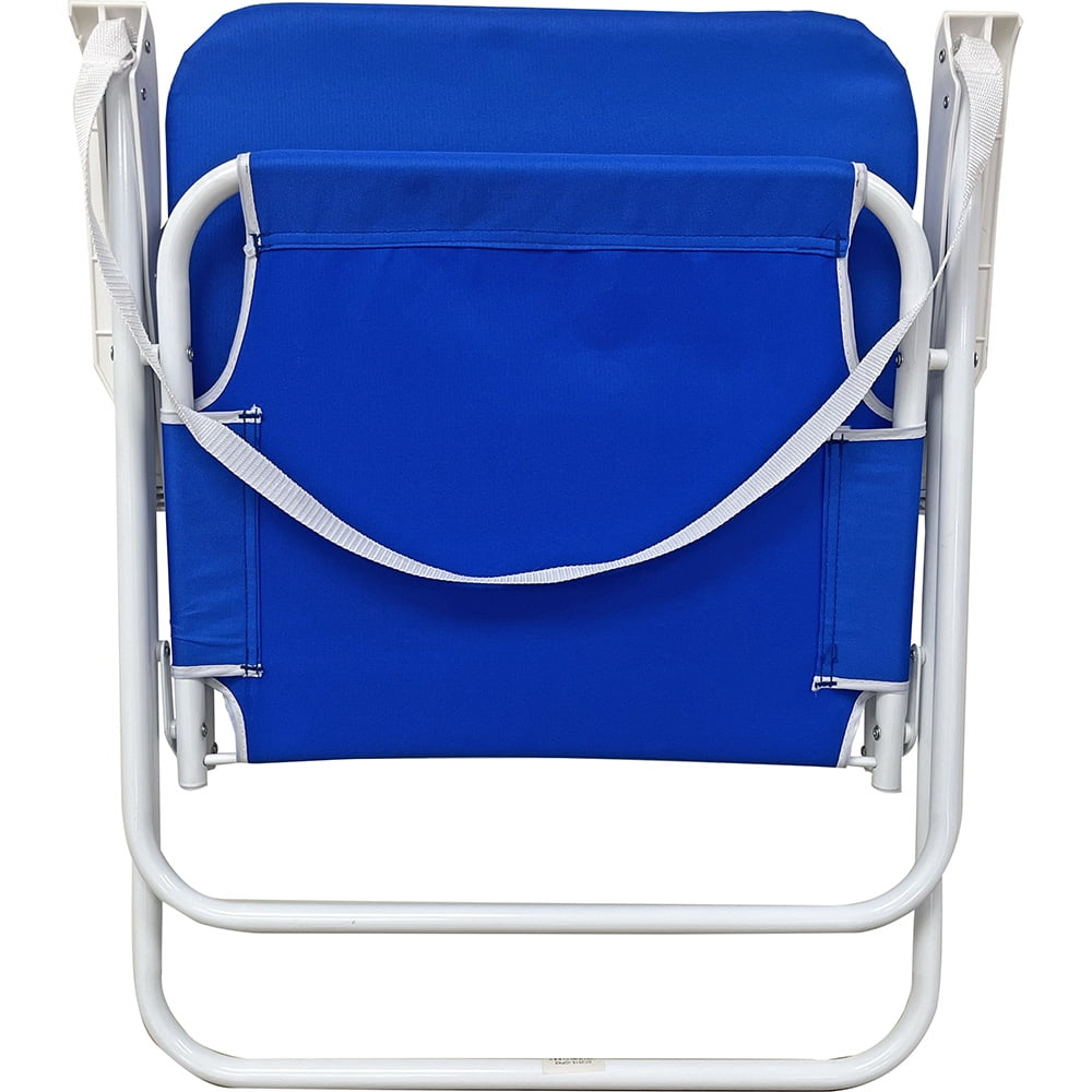 Rio Wave Beach 1-Position Folding Chair (Solid Blue, 190 lb Capacity) uidt0