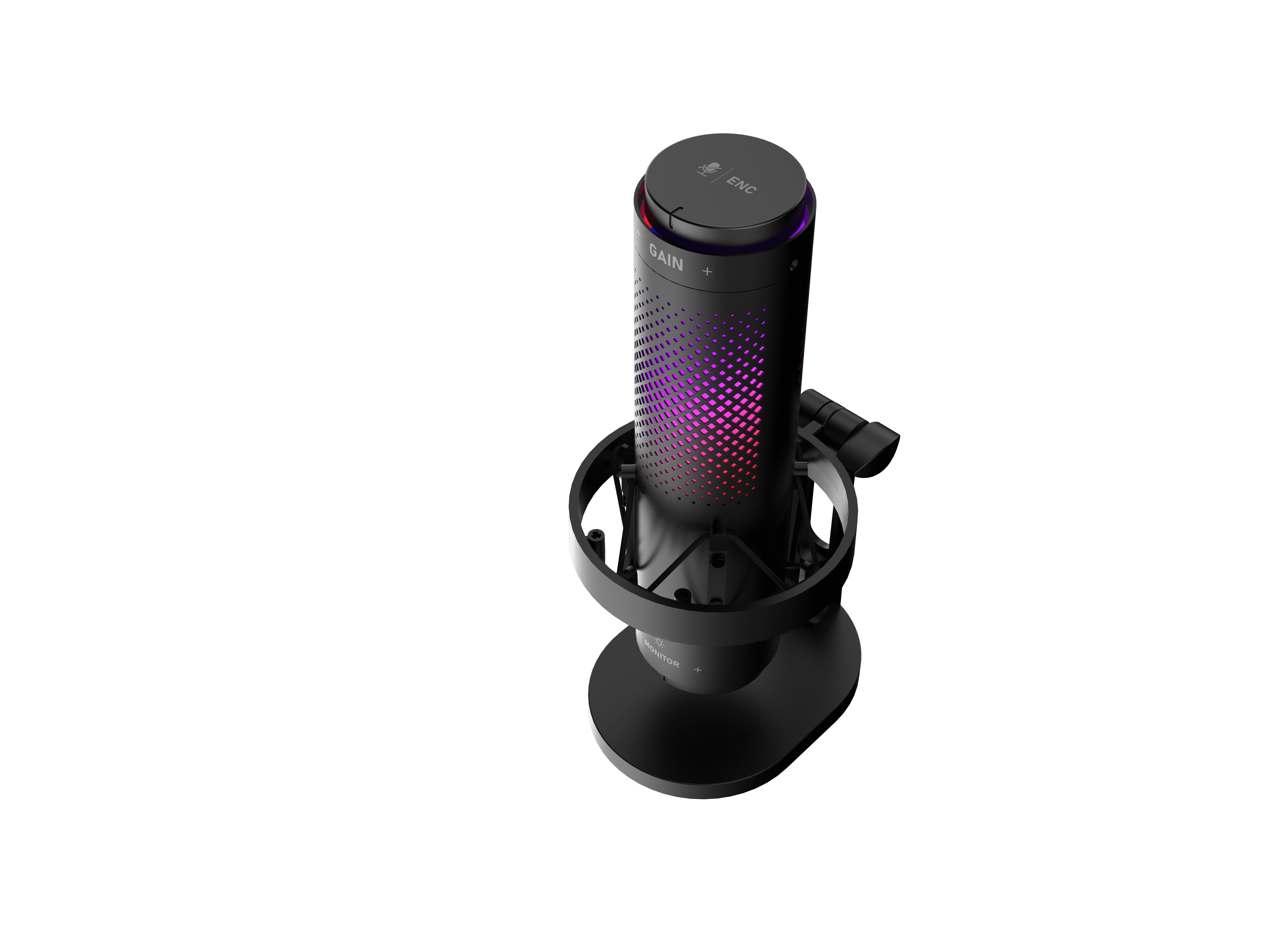 onn USB Tri-Pattern Gaming Microphone with Adjustable Volume and Mute Controls (Black) lhoe9