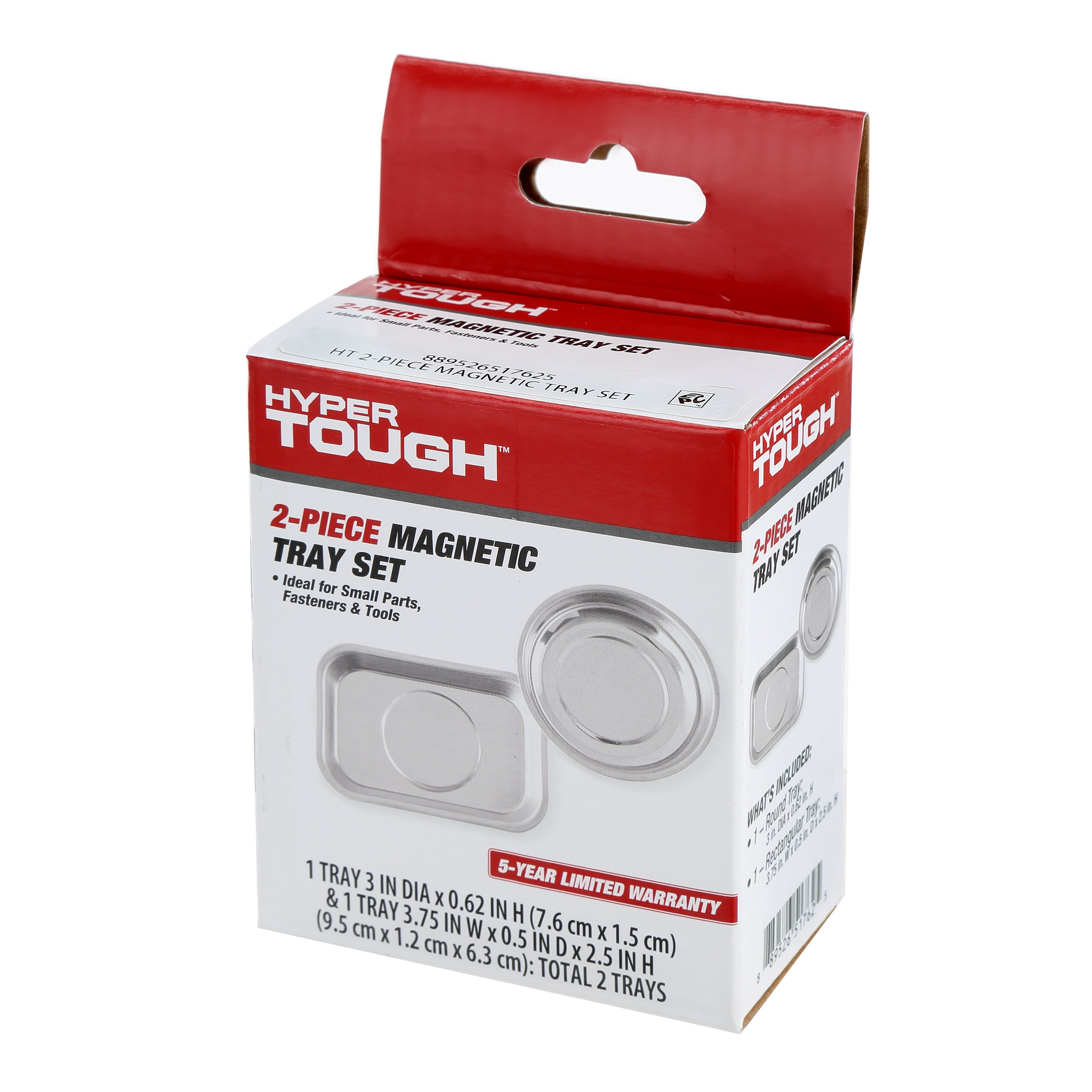 Hyper Tough Magnetic Parts Tray Set (2-Piece, 2.55 in x 3.66 in x 0.54 in) psxwf