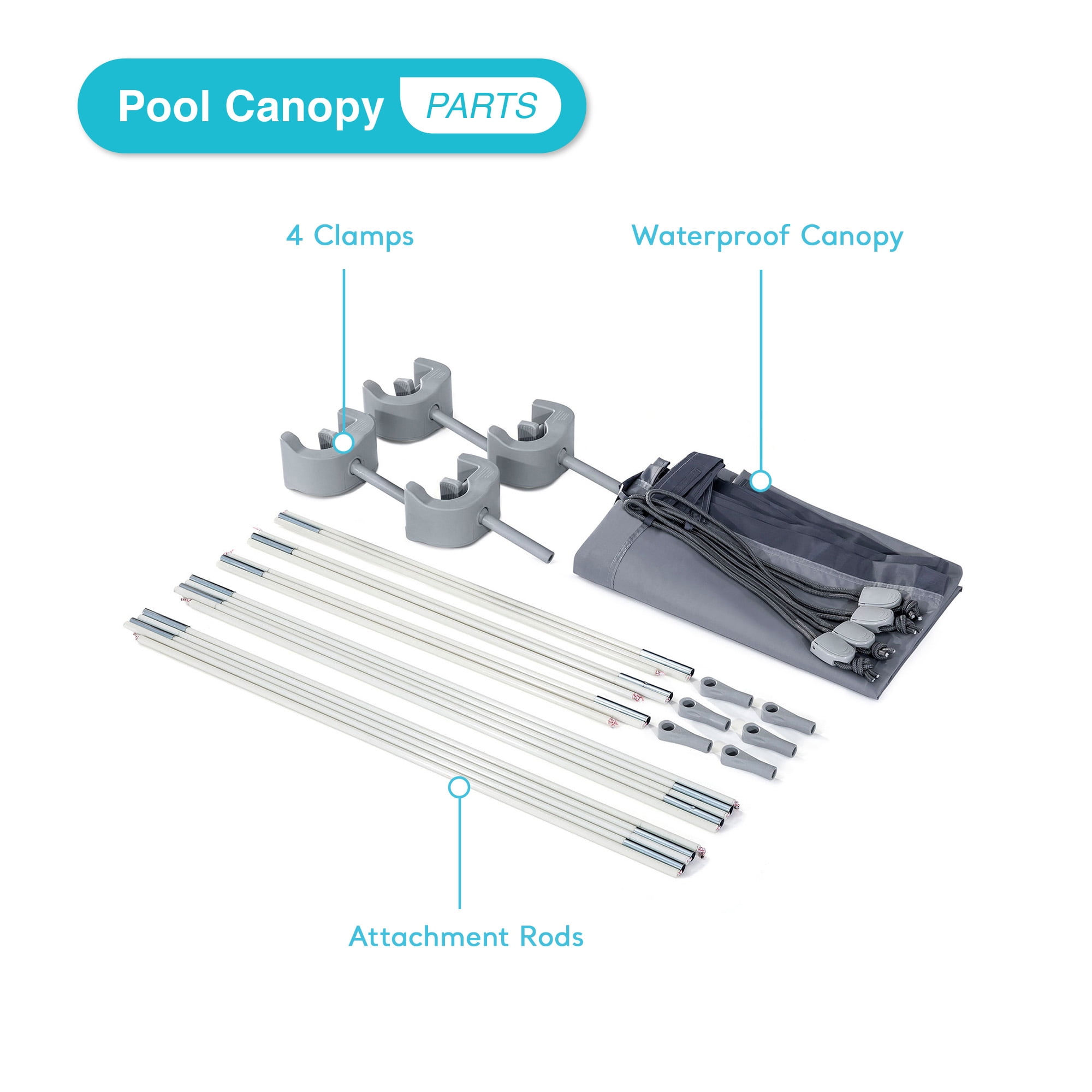 Intex Ultra XTR Rectangular Frame Swimming Pool Kit with Protective Canopy (Beige, 18 ft x 9 ft x 52 in) 5to6q