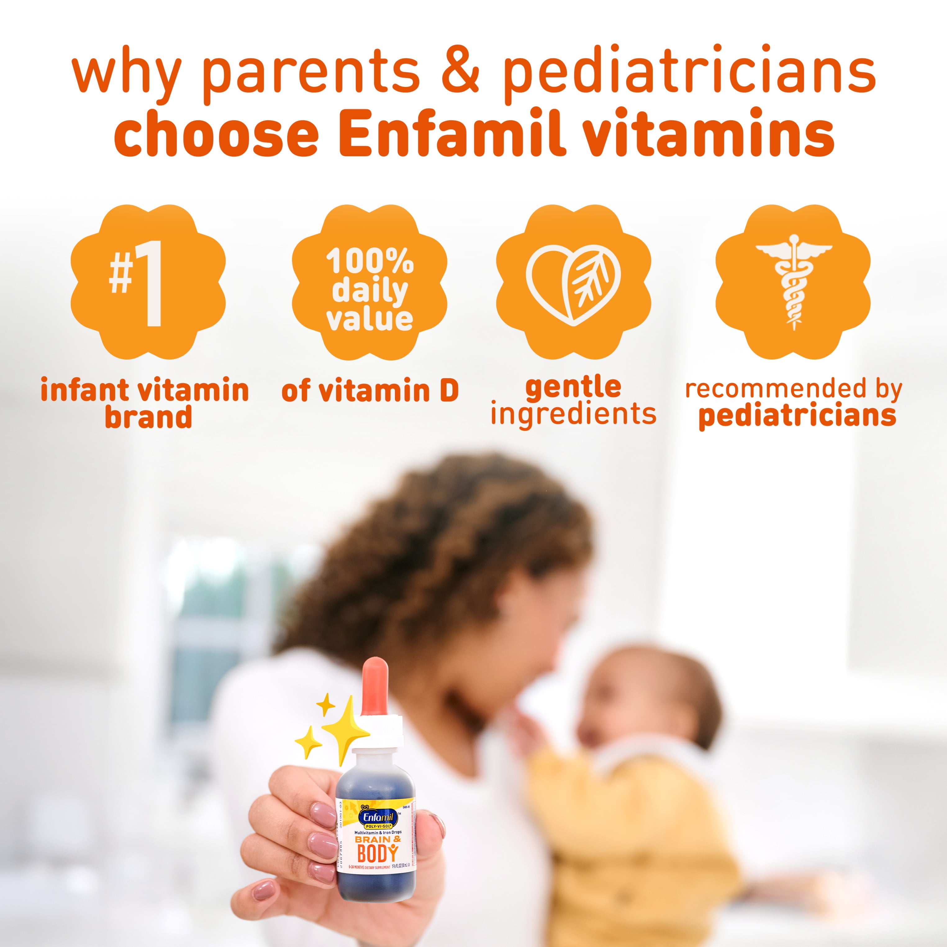 Enfamil Poly-Vi-Sol Multivitamin and Iron Supplement for Infants and Toddlers (1.69 fl oz) 5vocm
