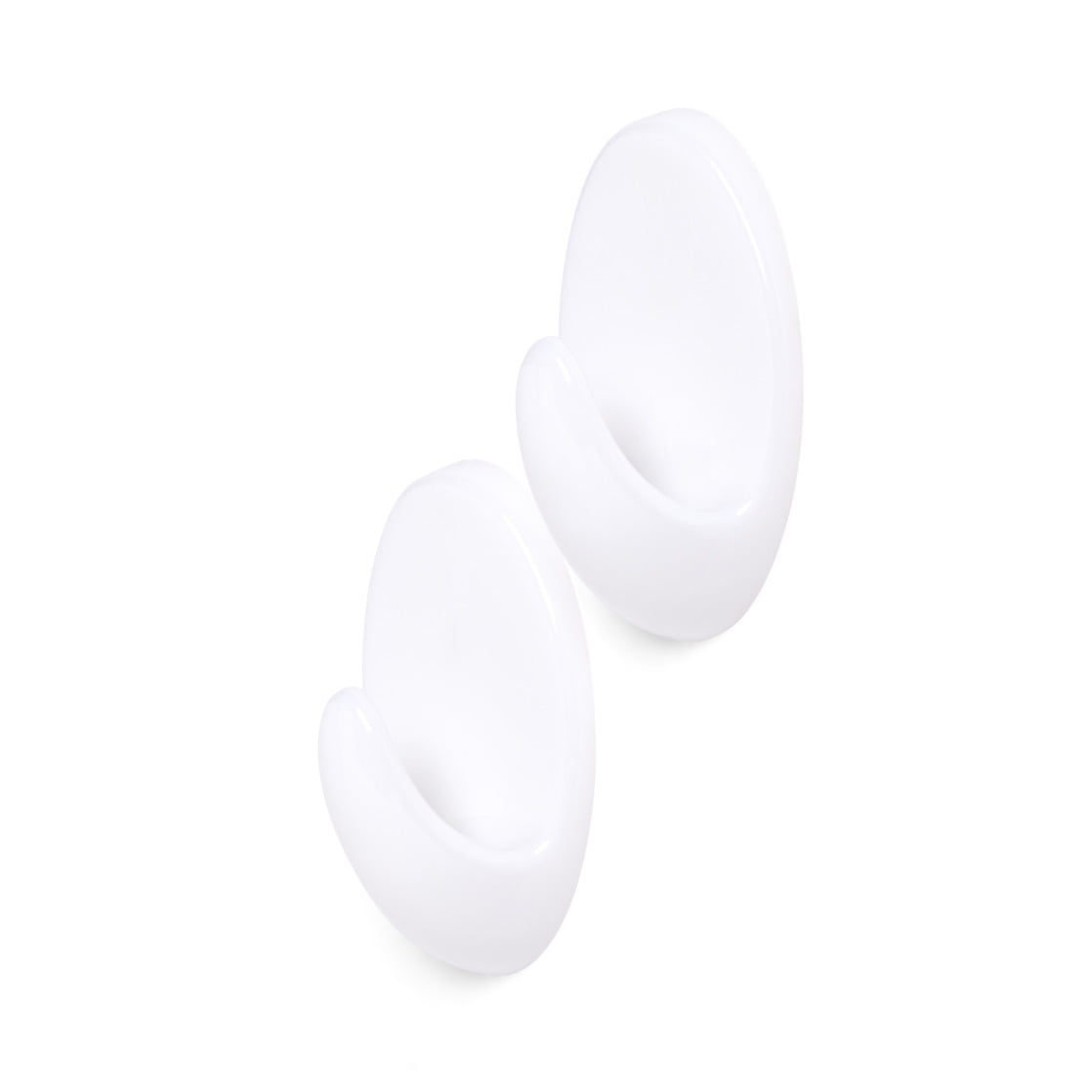 Hyper Tough Medium Removable Self-Adhesive Wall Hooks (White, 2 Pack) cr8cf