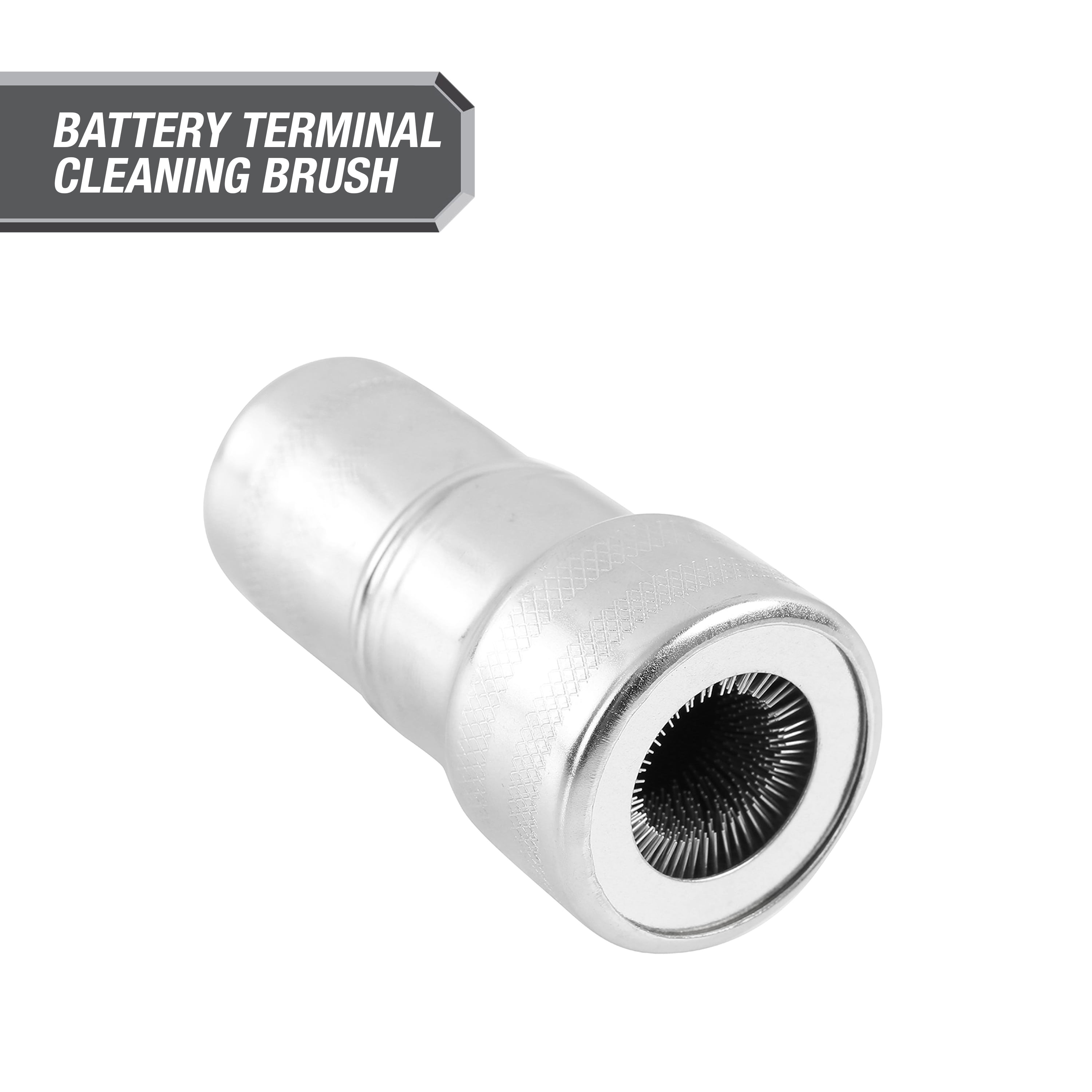 Hyper Tough Battery Terminal and Post Cleaning Brush (Steel, 1 Pack) bzzjn