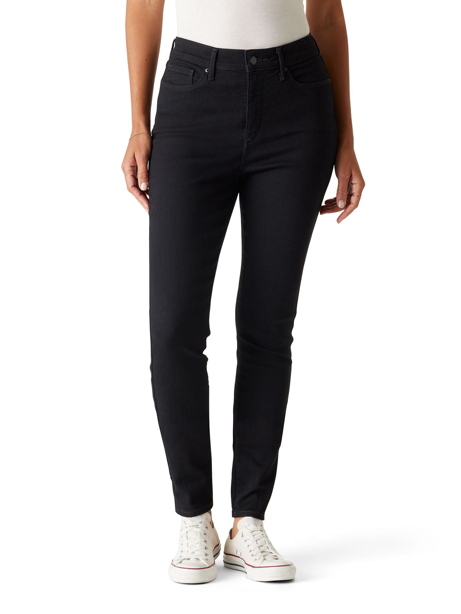 Levi Strauss Signature Women's High Rise Skinny Jeans (Black, 2-26) 9wunn