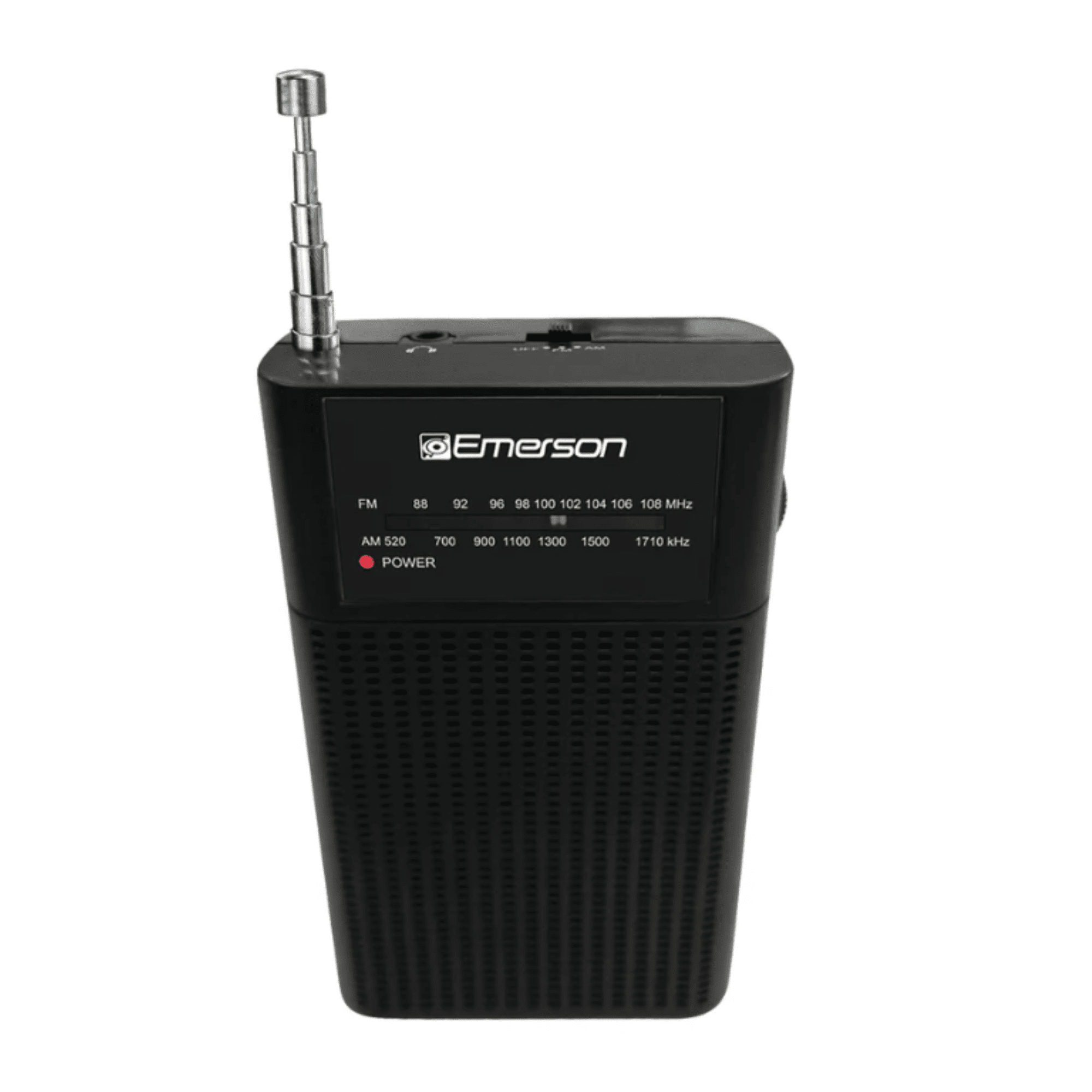 Emerson Portable AM FM Radio with Built-in Speaker and Headphone Jack (Black, 1 Pack) juqjk