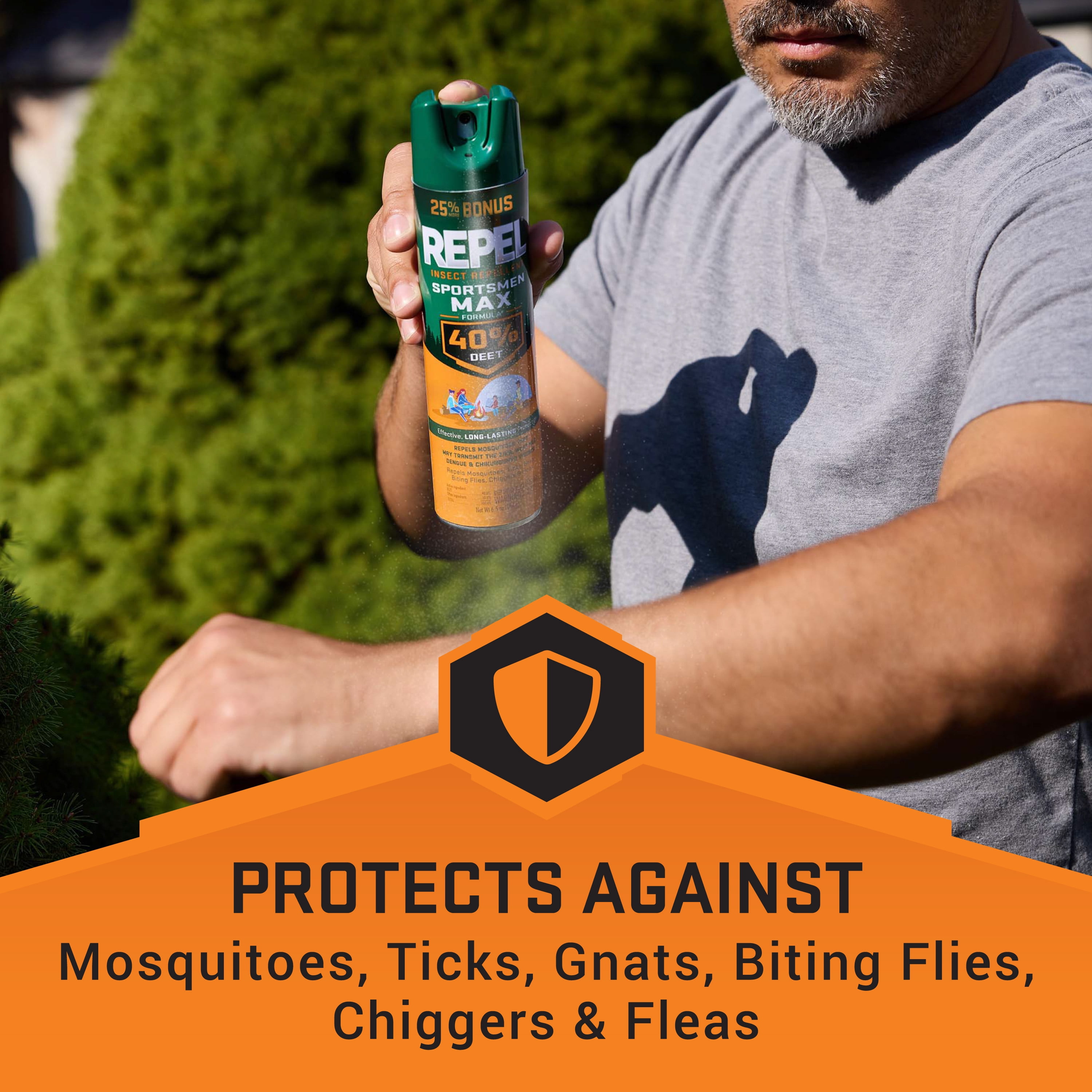 Repel Sportsmen Max Insect Repellent, Long-Lasting 40% DEET Formula for Outdoor Protection (8.125 oz) rdkp6