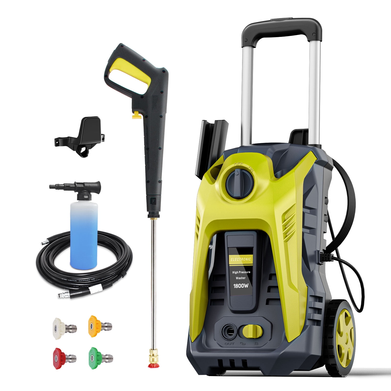 HONDMIN 4200 PSI Electric Pressure Washer, High-Pressure Jet Cleaner with Foam Cannon and 25 ft Hose (4200 PSI, 2 GPM) lky1f