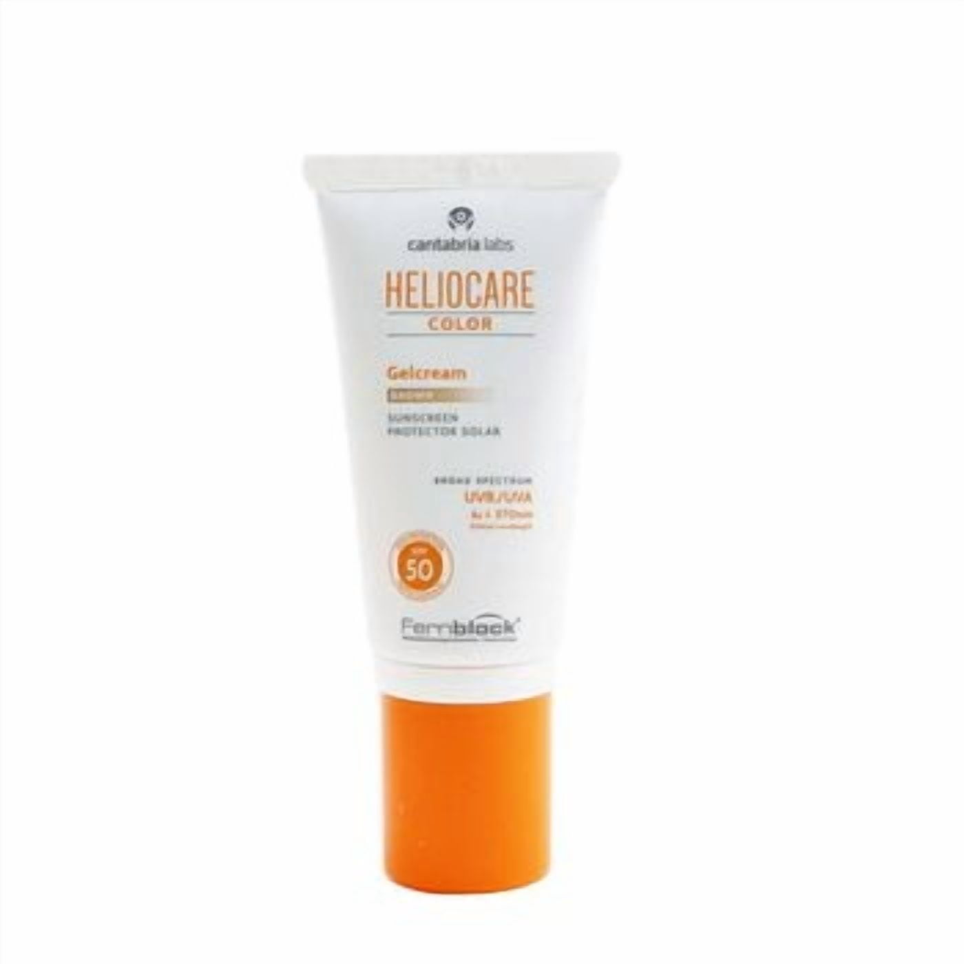 Heliocare Color Gelcream Tinted Sunscreen SPF 50 (Brown, 1.69 fl oz) 8g0tu