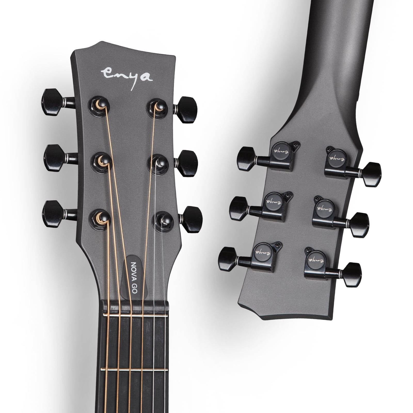 Enya NOVA Go SP1 Carbon Fiber Acoustic Electric Guitar with Smart AcousticPlus System (Black, 35 in) mf12q